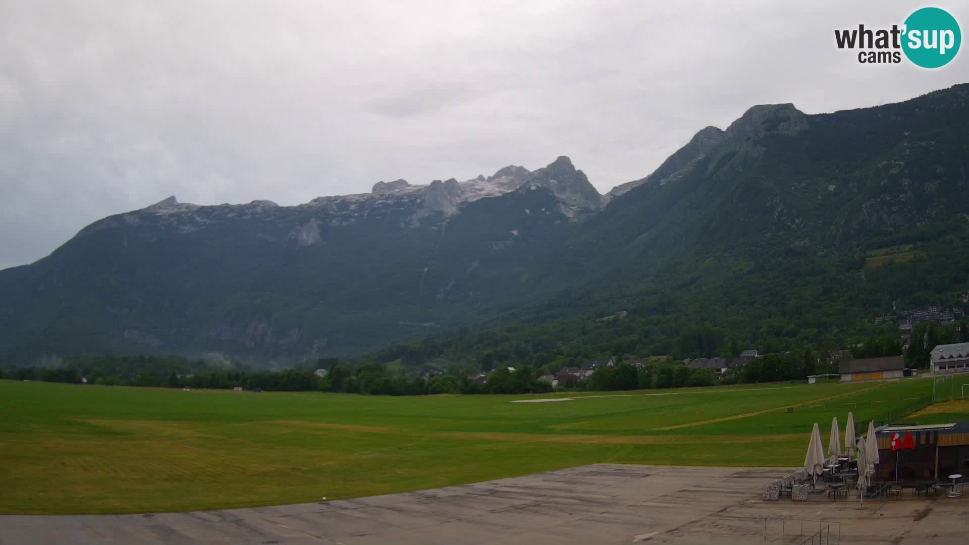 Spletna kamera letališče Bovec – pogled proti Kaninu