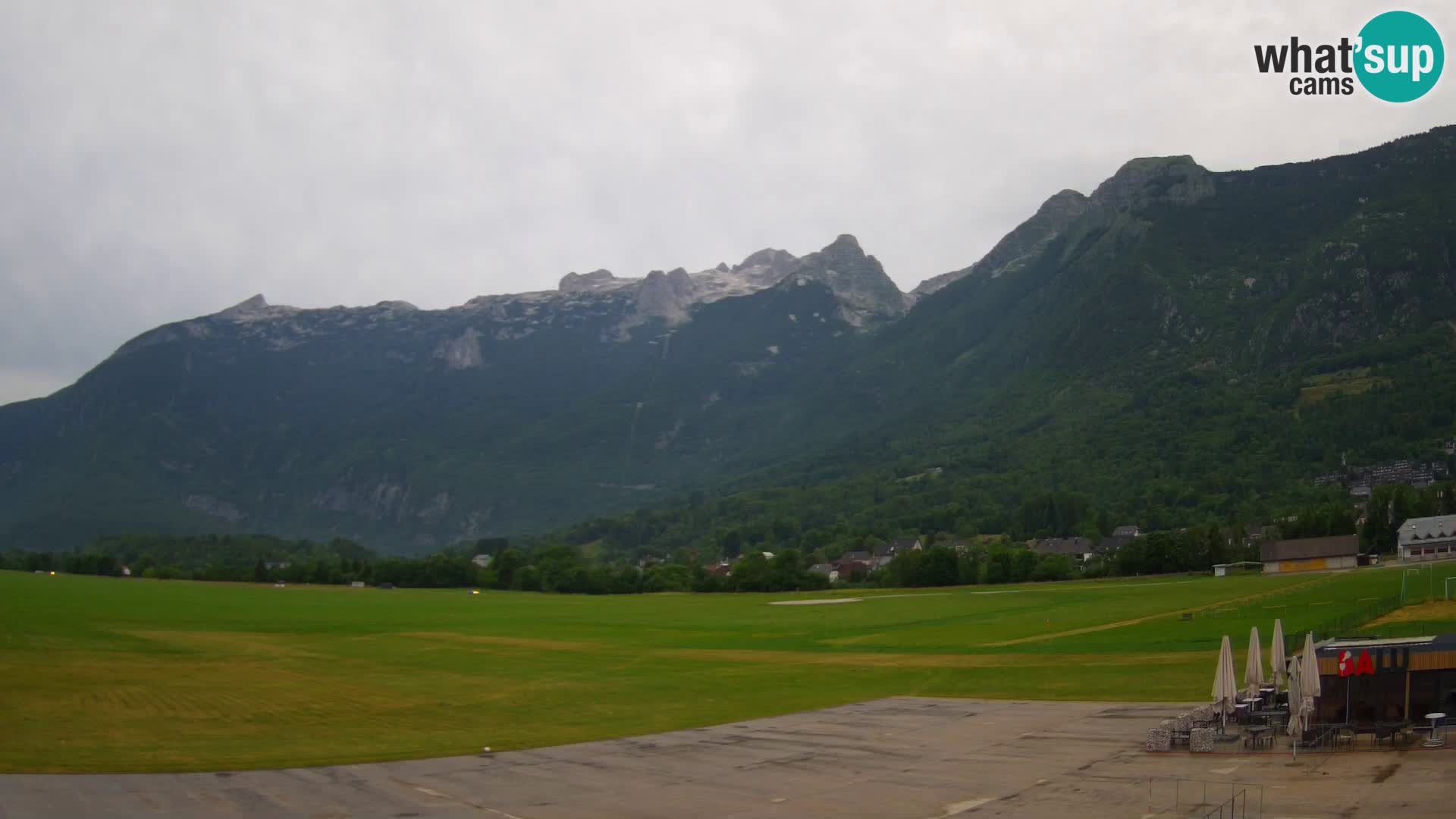 Spletna kamera letališče Bovec – pogled proti Kaninu