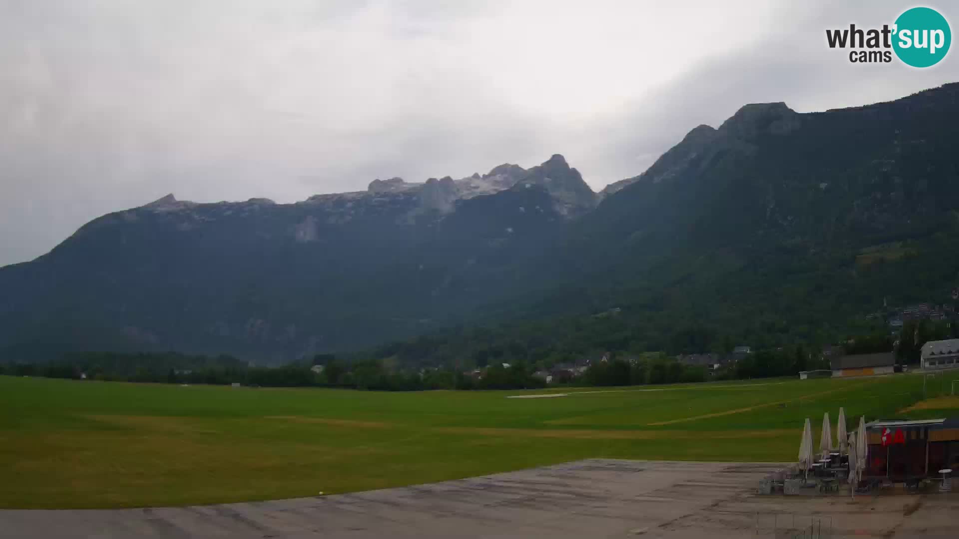 Spletna kamera letališče Bovec – pogled proti Kaninu