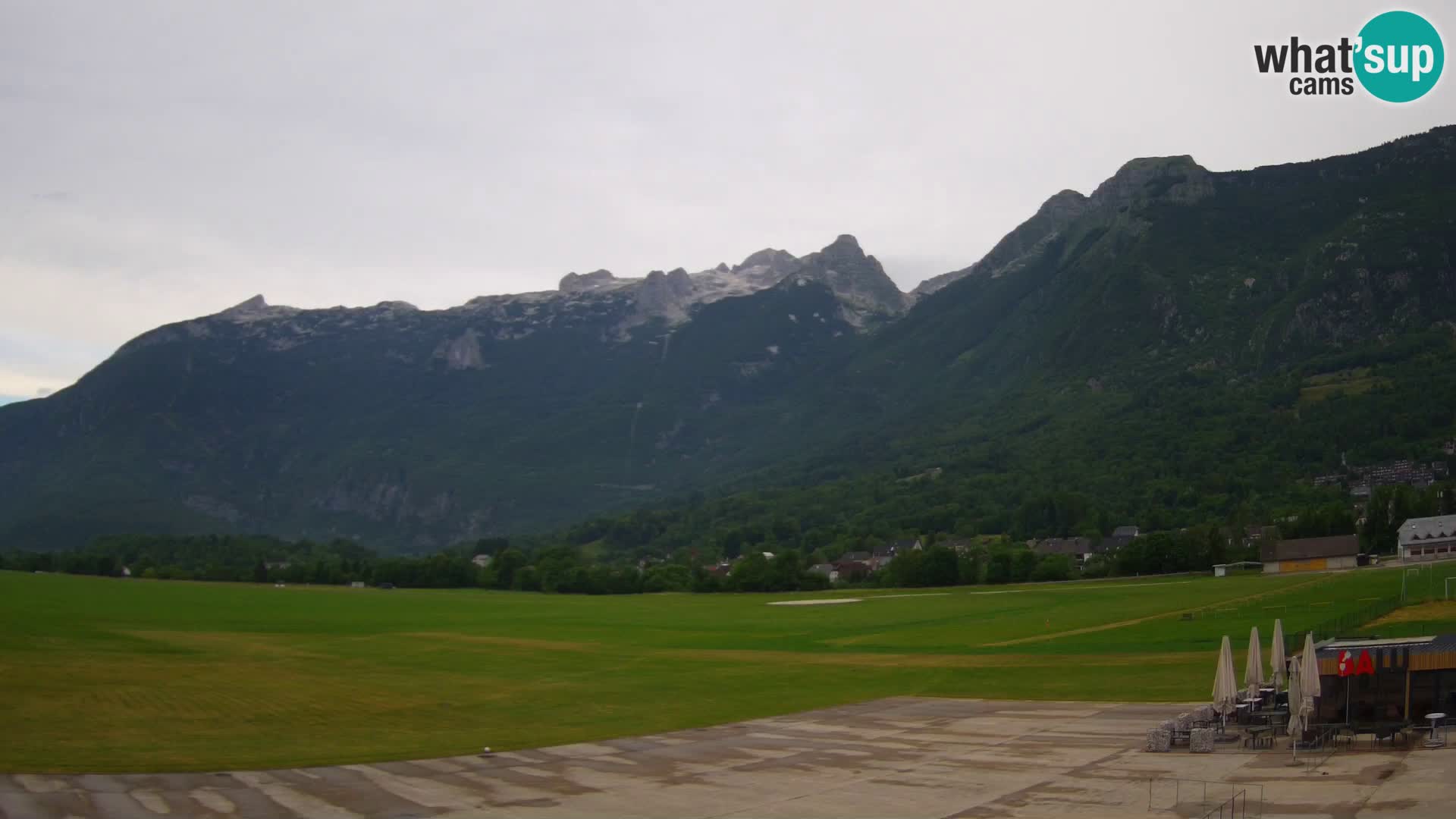 Spletna kamera letališče Bovec – pogled proti Kaninu
