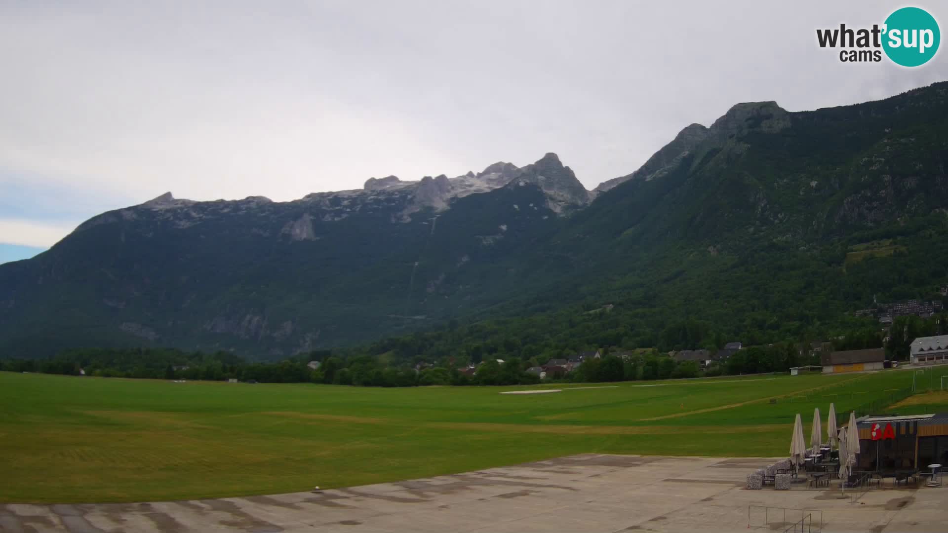 Spletna kamera letališče Bovec – pogled proti Kaninu