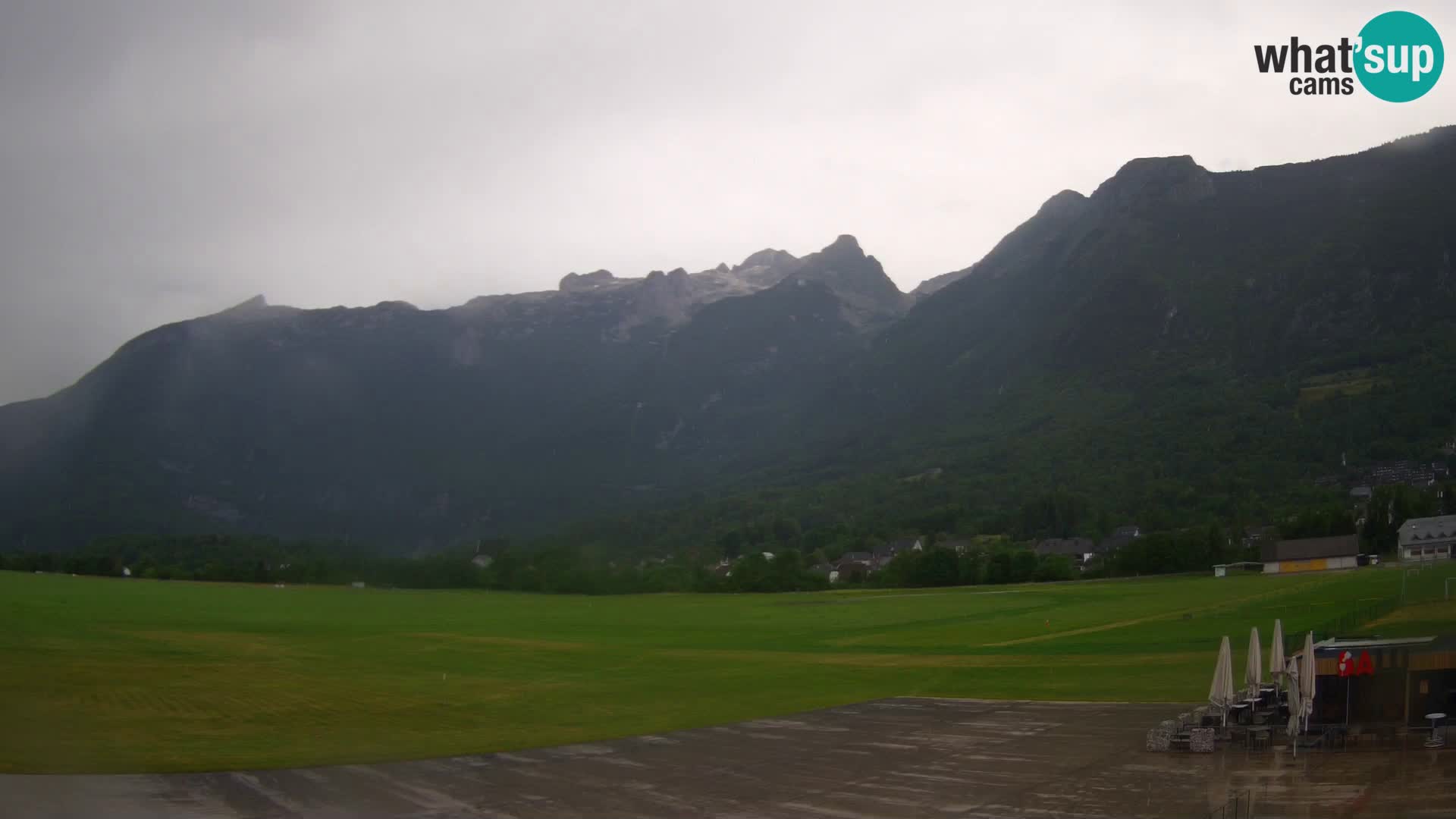 Webcam en direct Aéroport de Bovec – Vue sur Kanin