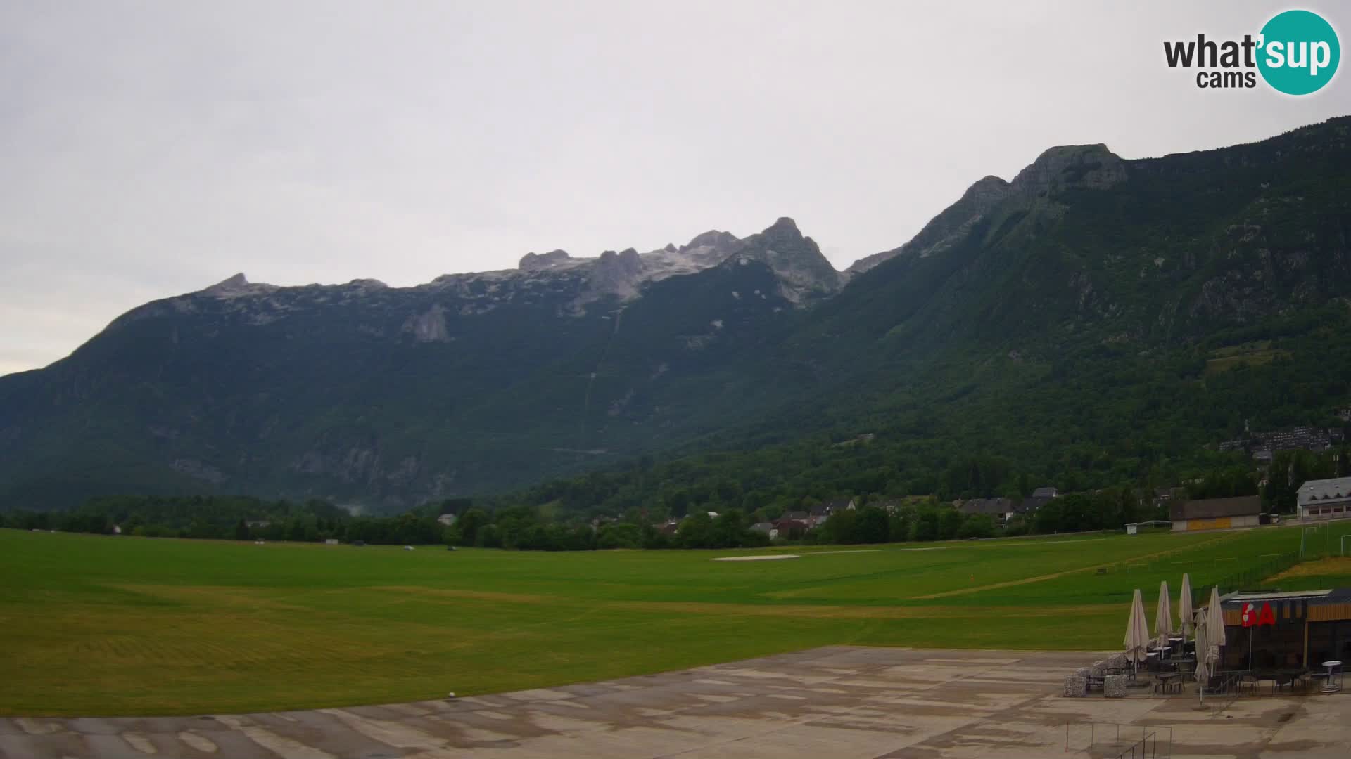 Live webcam Bovec airport – View to Kanin