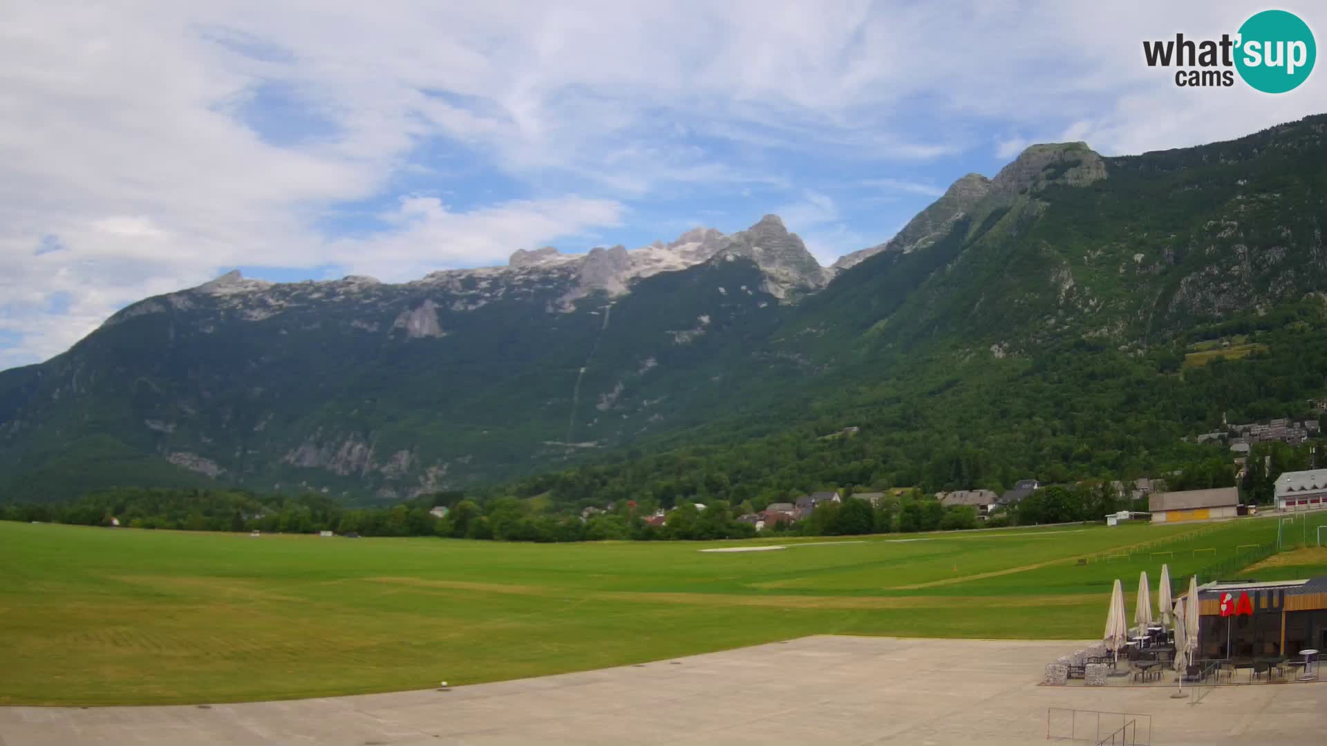 Spletna kamera letališče Bovec – pogled proti Kaninu