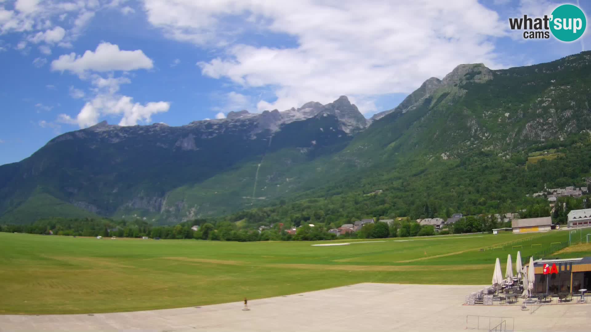 Webcam en direct Aéroport de Bovec – Vue sur Kanin