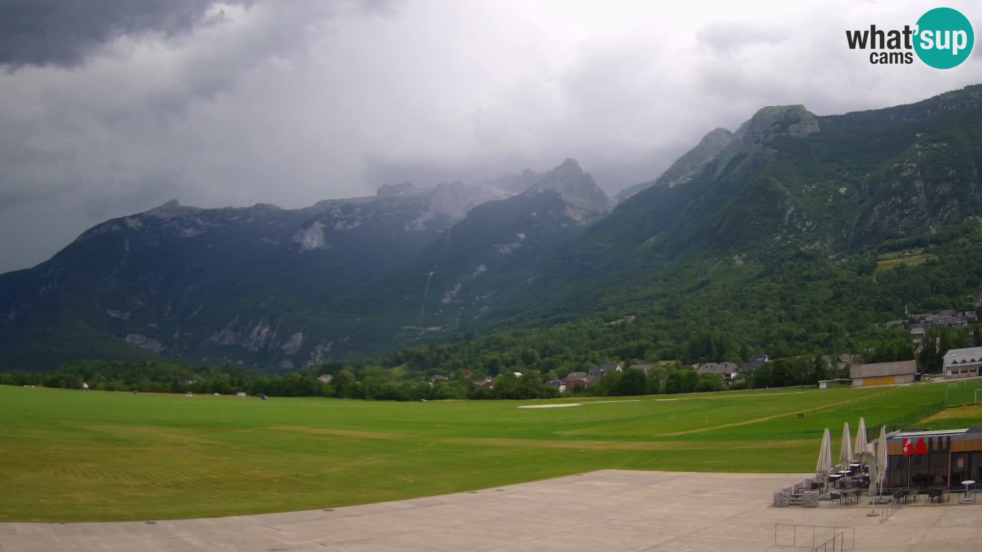 Spletna kamera letališče Bovec – pogled proti Kaninu