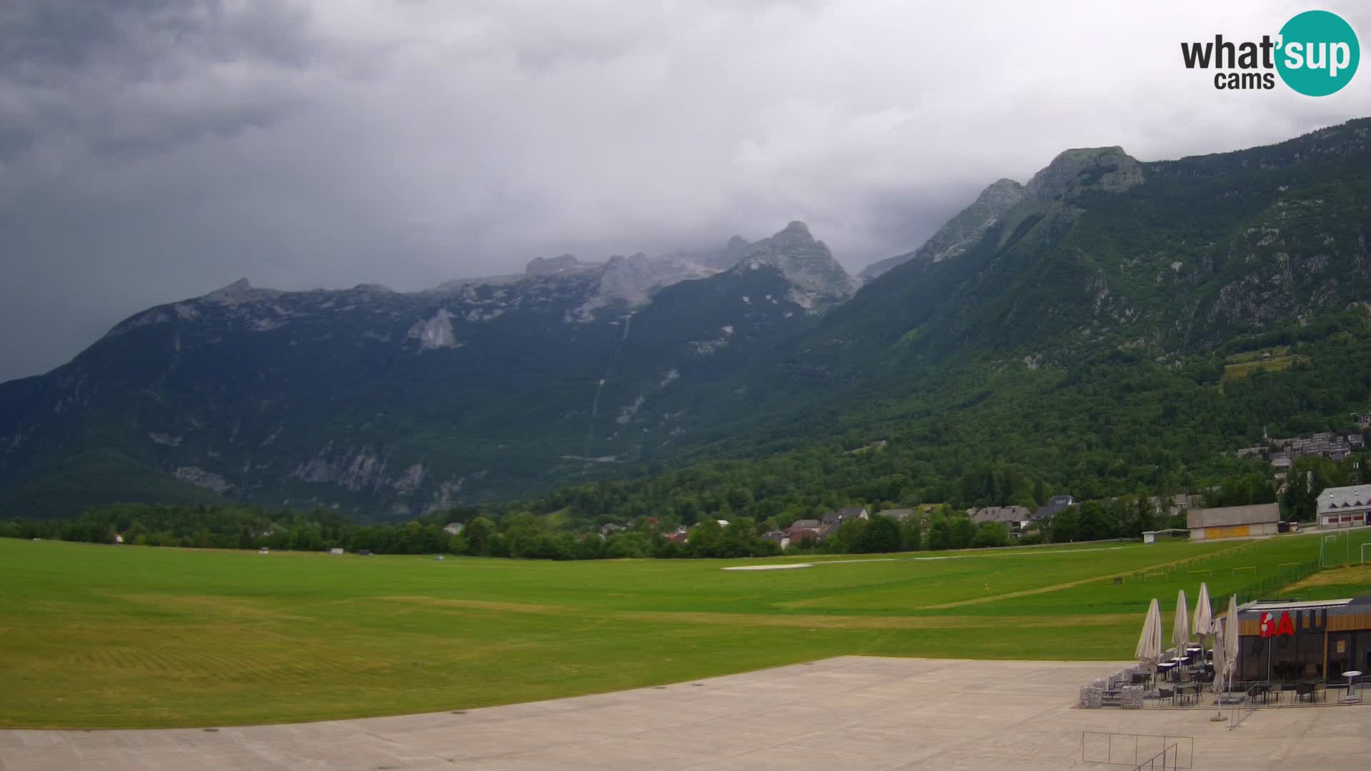 Spletna kamera letališče Bovec – pogled proti Kaninu