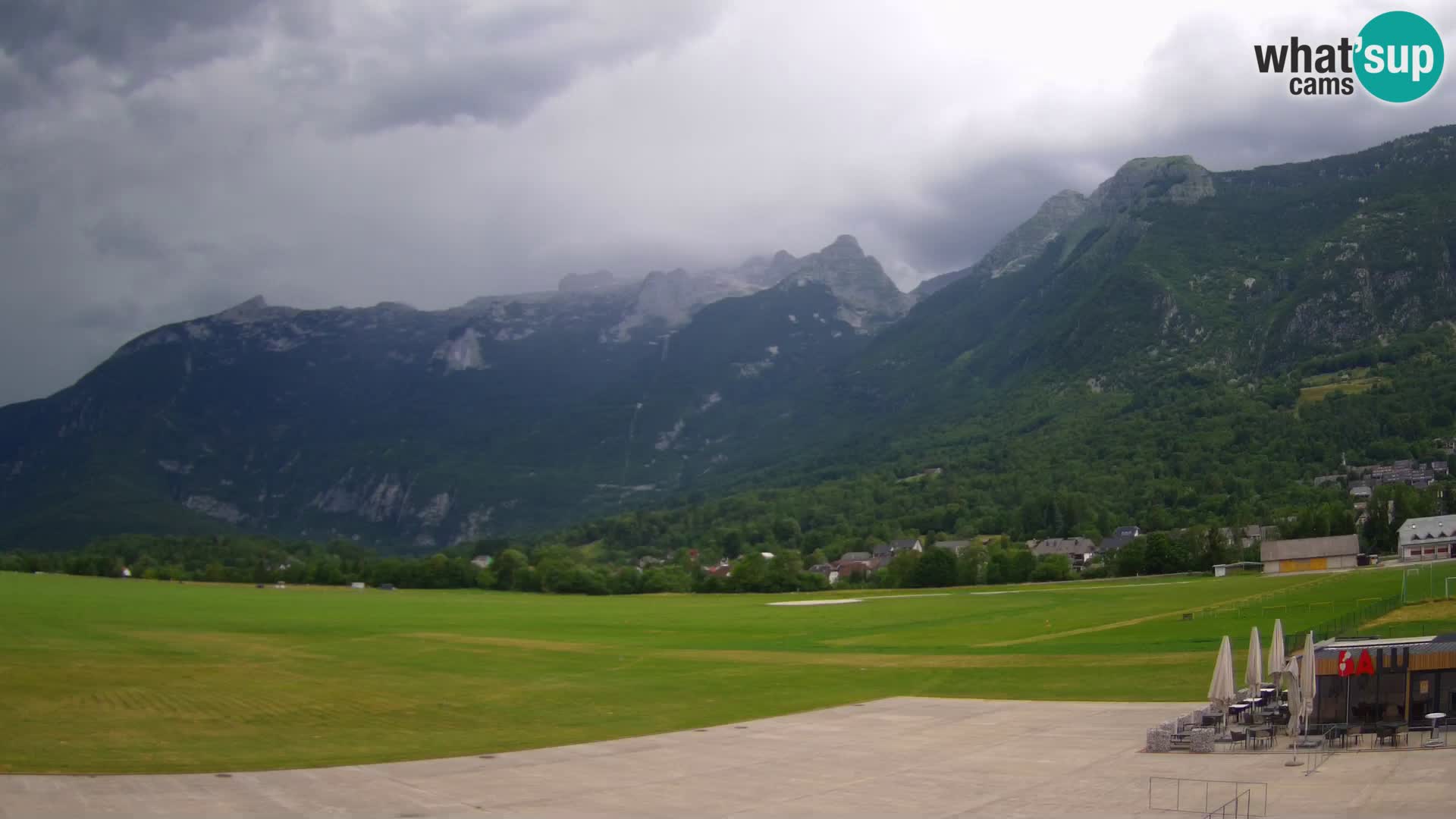 Spletna kamera letališče Bovec – pogled proti Kaninu
