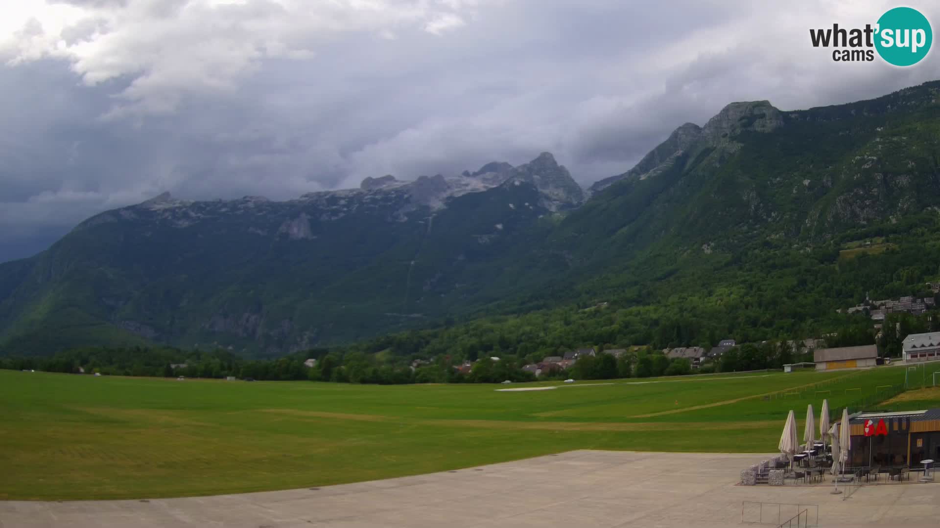 Spletna kamera letališče Bovec – pogled proti Kaninu