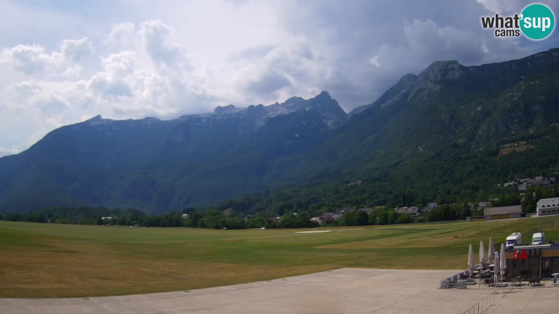 Live webcam Bovec airport – View to Kanin