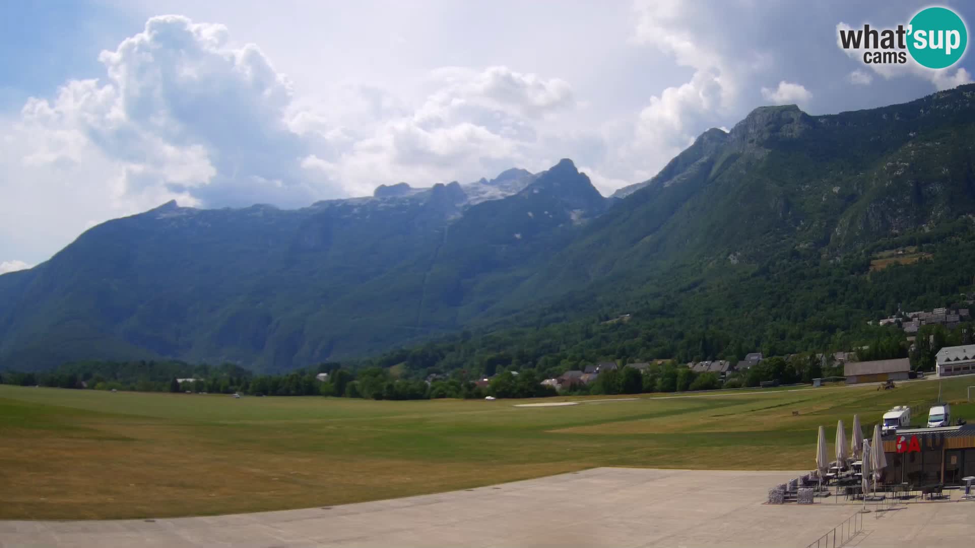 Live webcam Bovec airport – View to Kanin