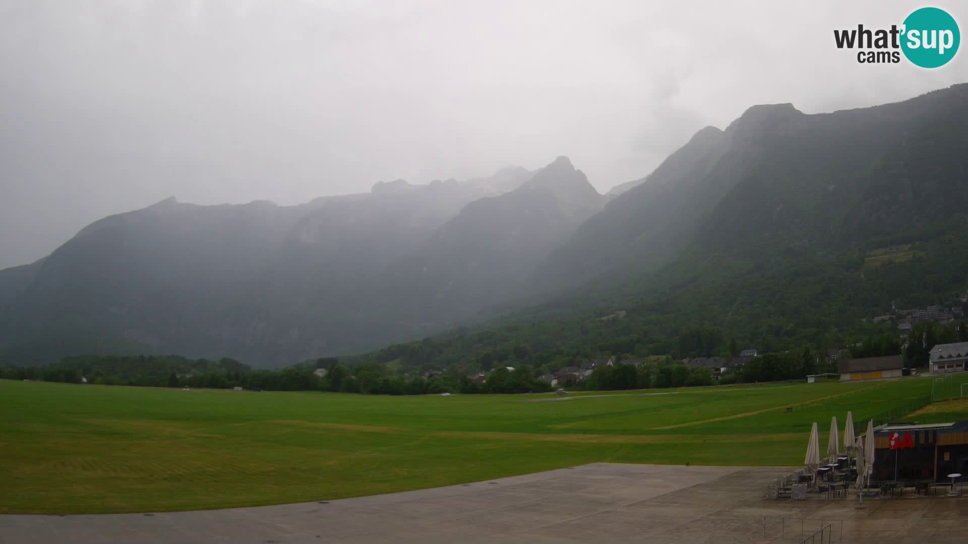 Live webcam Bovec airport – View to Kanin
