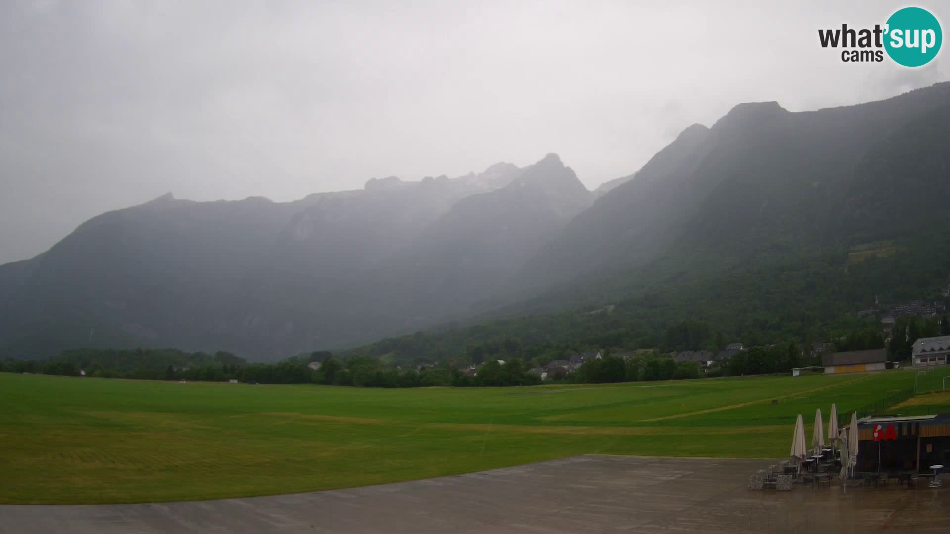 Live webcam Bovec airport – View to Kanin