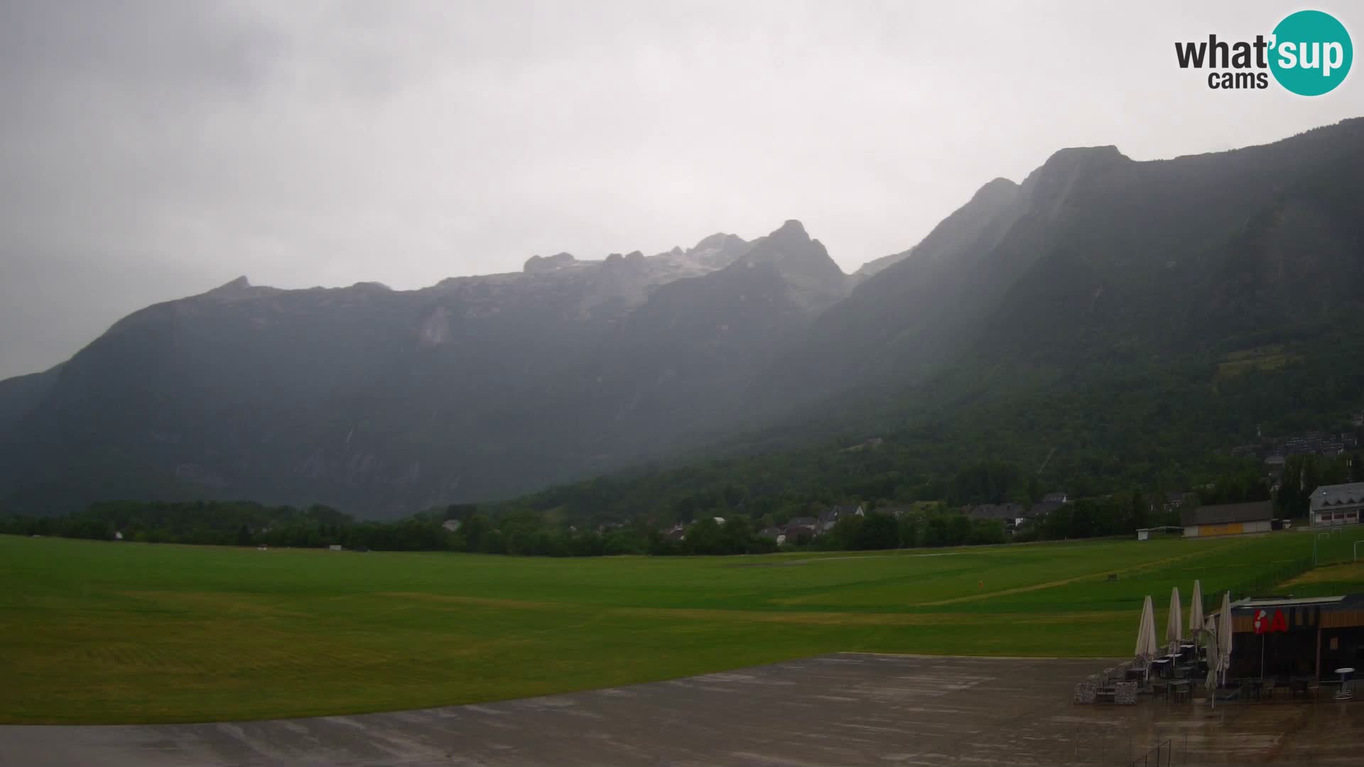 Live webcam Bovec airport – View to Kanin