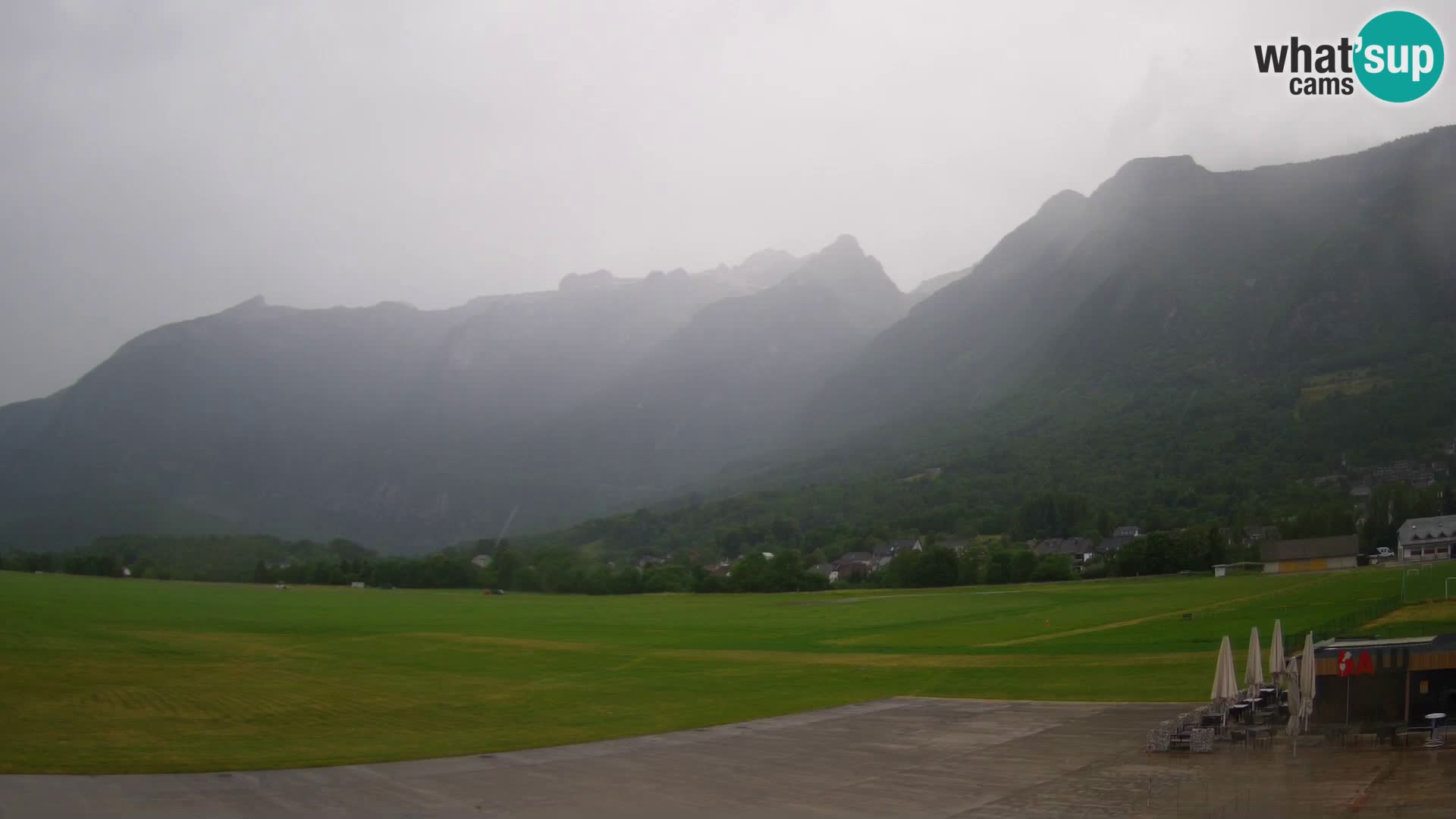 Live webcam Bovec airport – View to Kanin