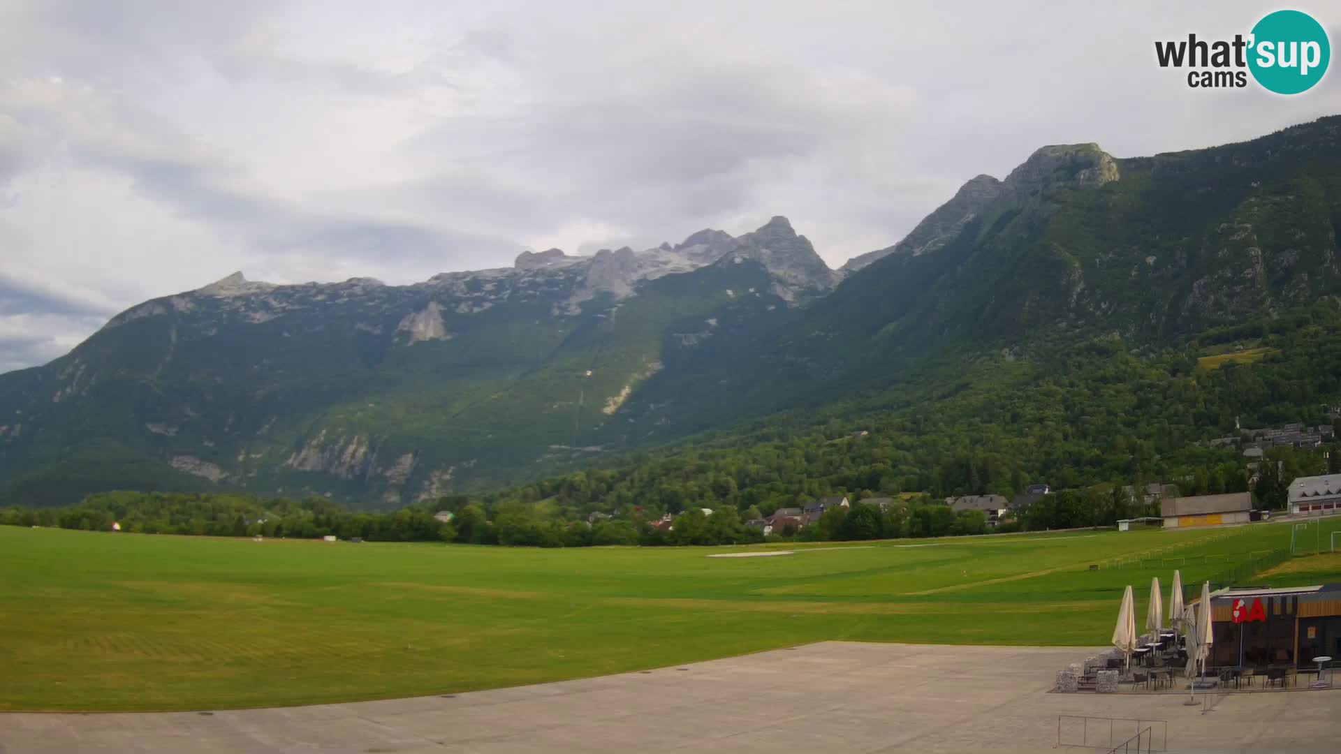 Live webcam Bovec airport – View to Kanin