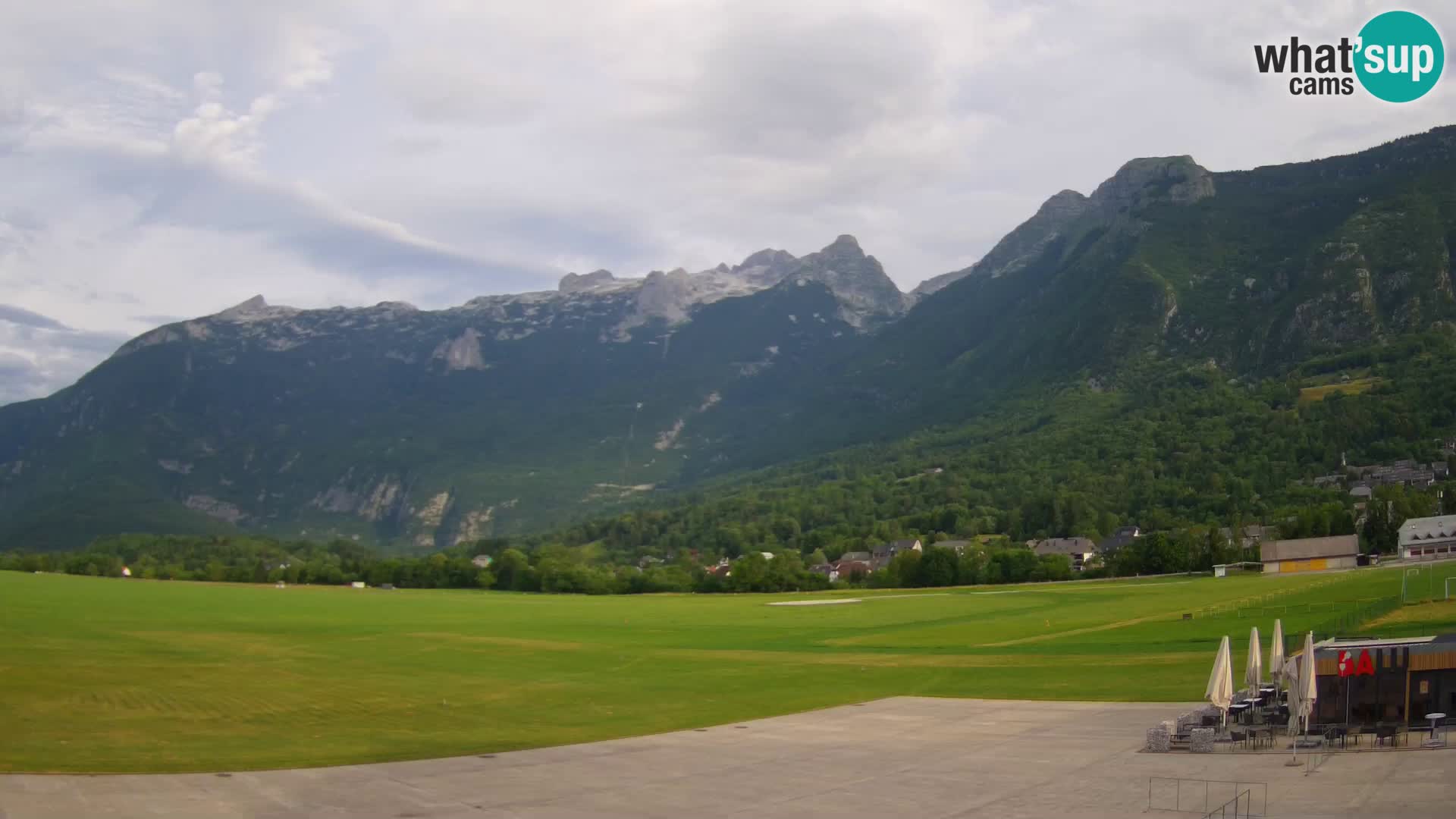 Live webcam Bovec airport – View to Kanin