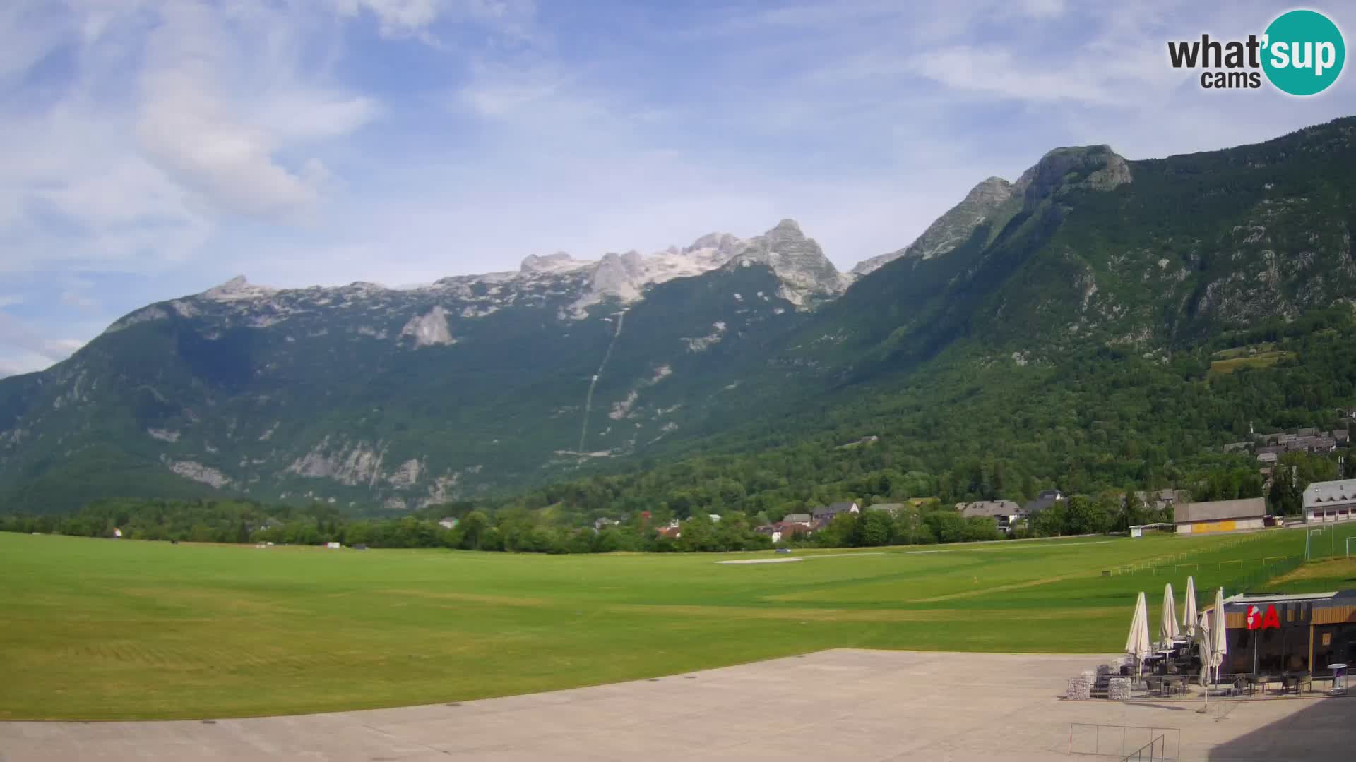Live webcam Bovec airport – View to Kanin