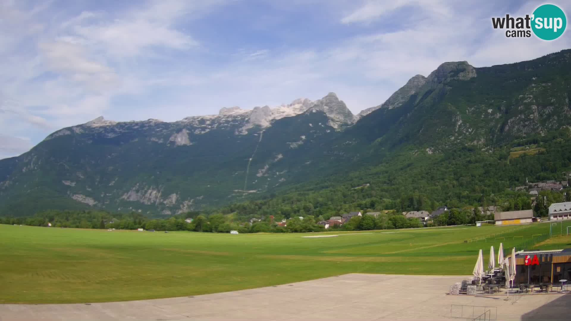 Live webcam Bovec airport – View to Kanin