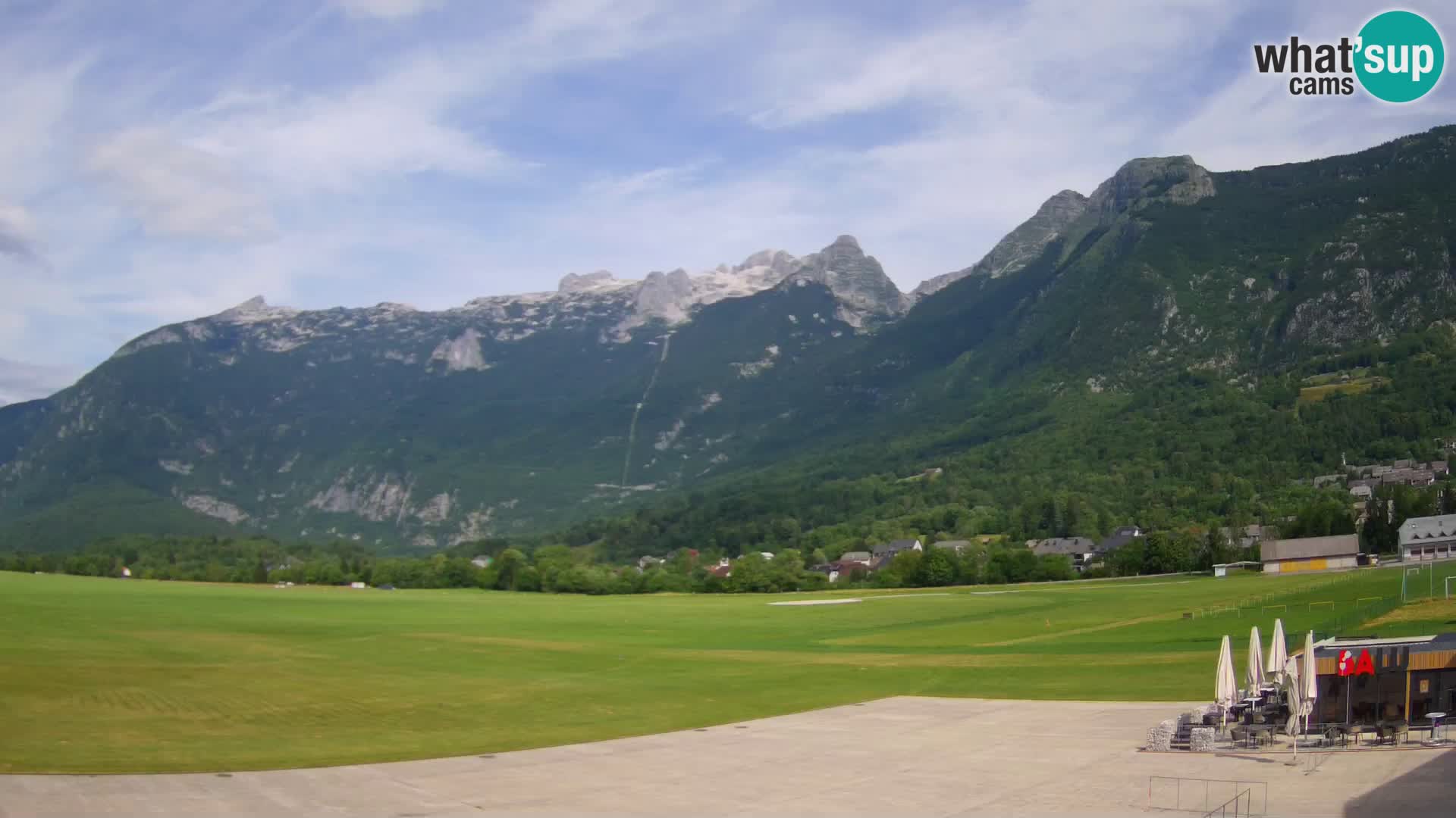 Live webcam Bovec airport – View to Kanin