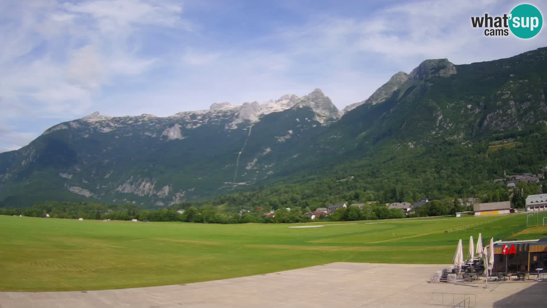 Live webcam Bovec airport – View to Kanin