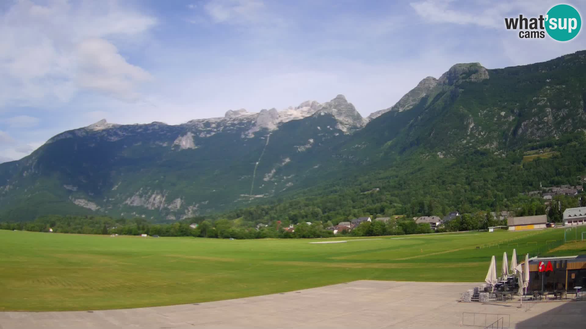 Live webcam Bovec airport – View to Kanin