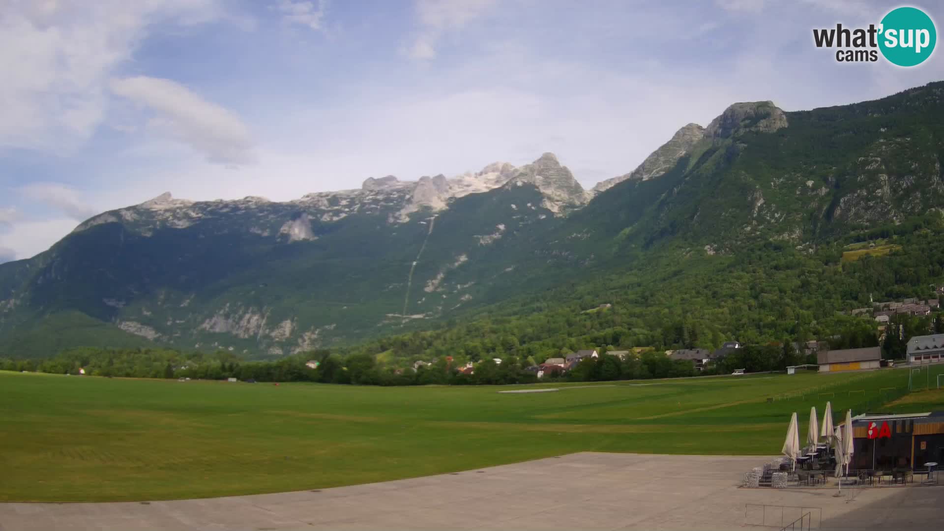 Live webcam Bovec airport – View to Kanin