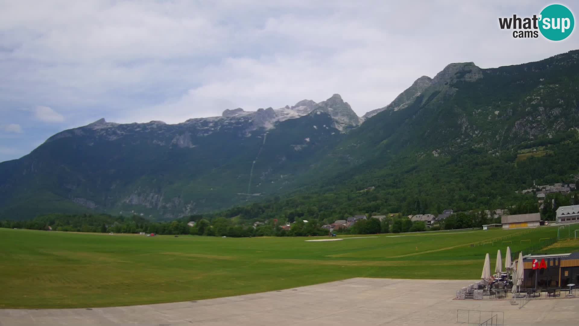 Spletna kamera letališče Bovec – pogled proti Kaninu