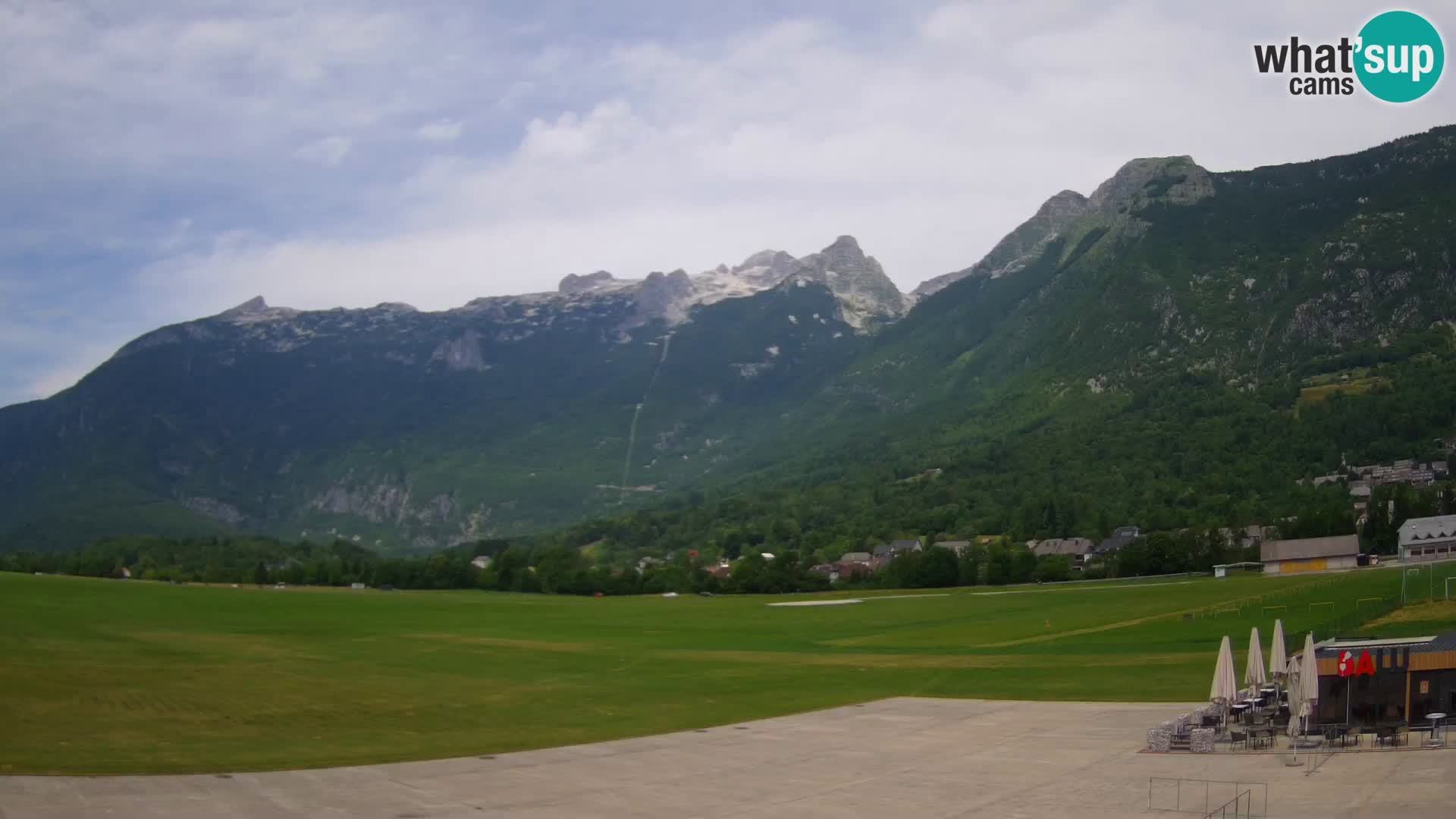 Spletna kamera letališče Bovec – pogled proti Kaninu