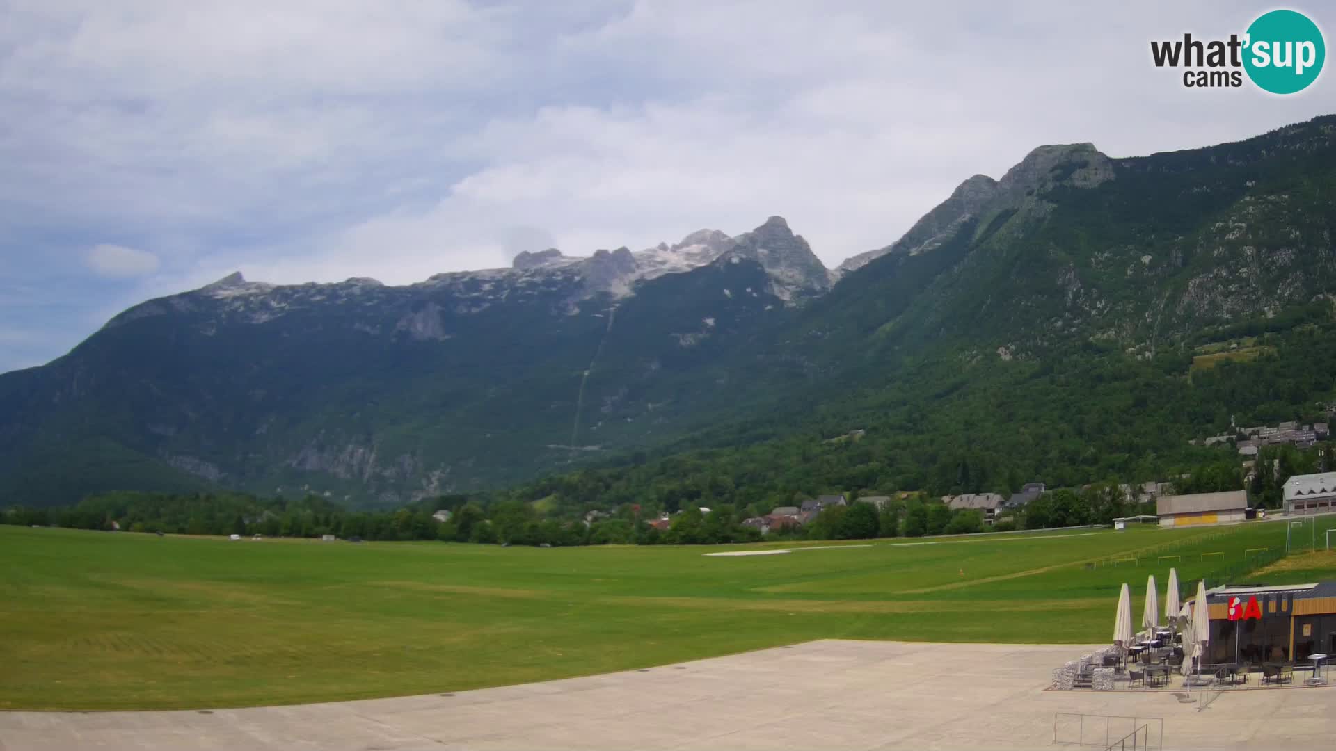 Live webcam Bovec airport – View to Kanin