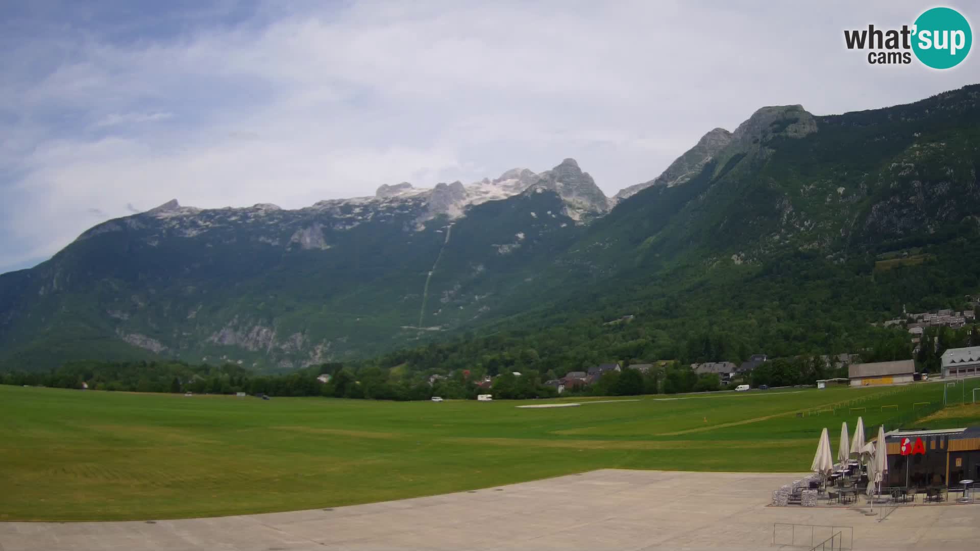 Live webcam Bovec airport – View to Kanin