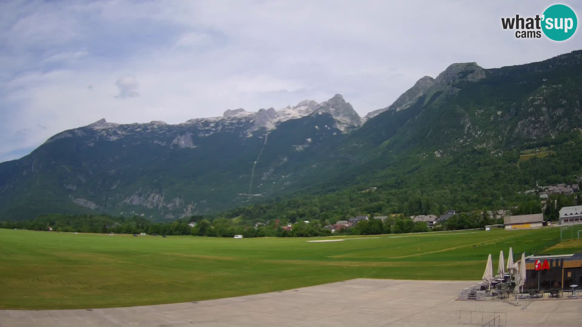 Live webcam Bovec airport – View to Kanin