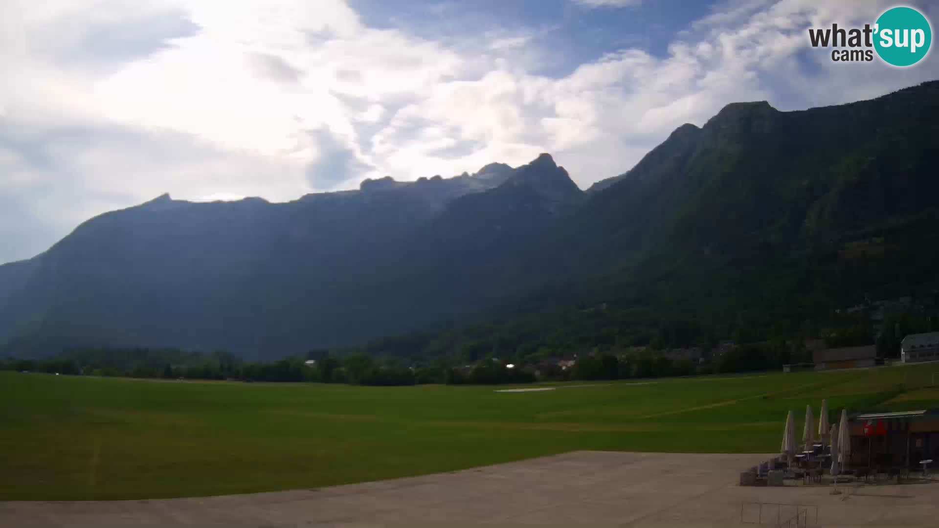 Live webcam Bovec airport – View to Kanin
