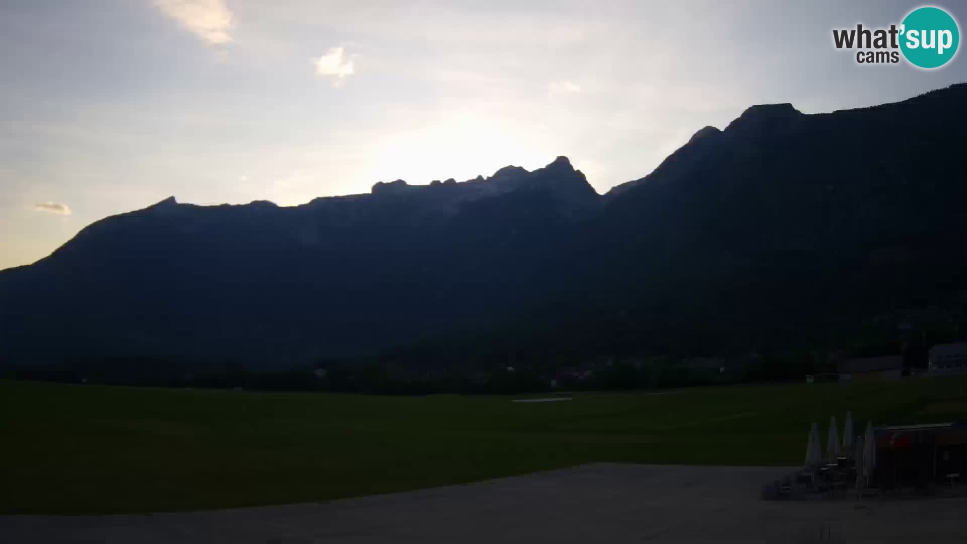 Web kamera uživo Zračna luka Bovec – Pogled na Kanin