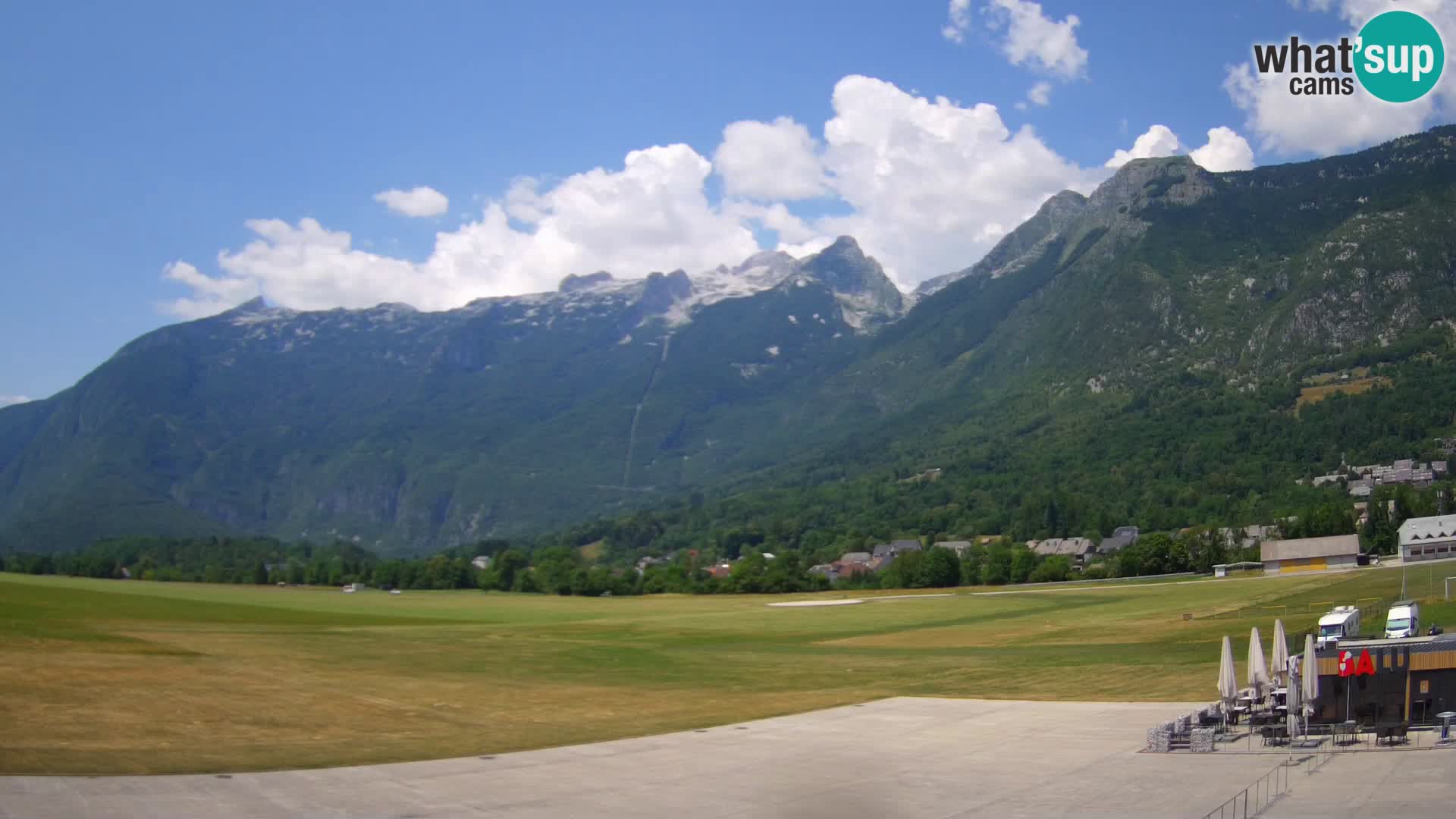 Live webcam Bovec airport – View to Kanin