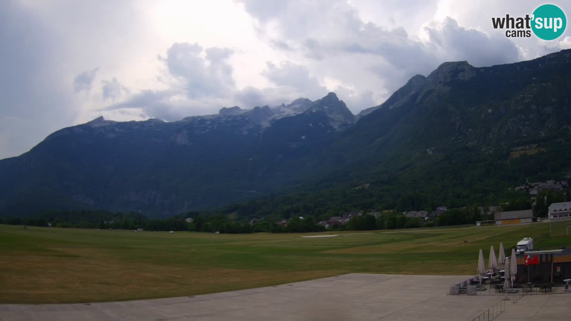 Spletna kamera letališče Bovec – pogled proti Kaninu