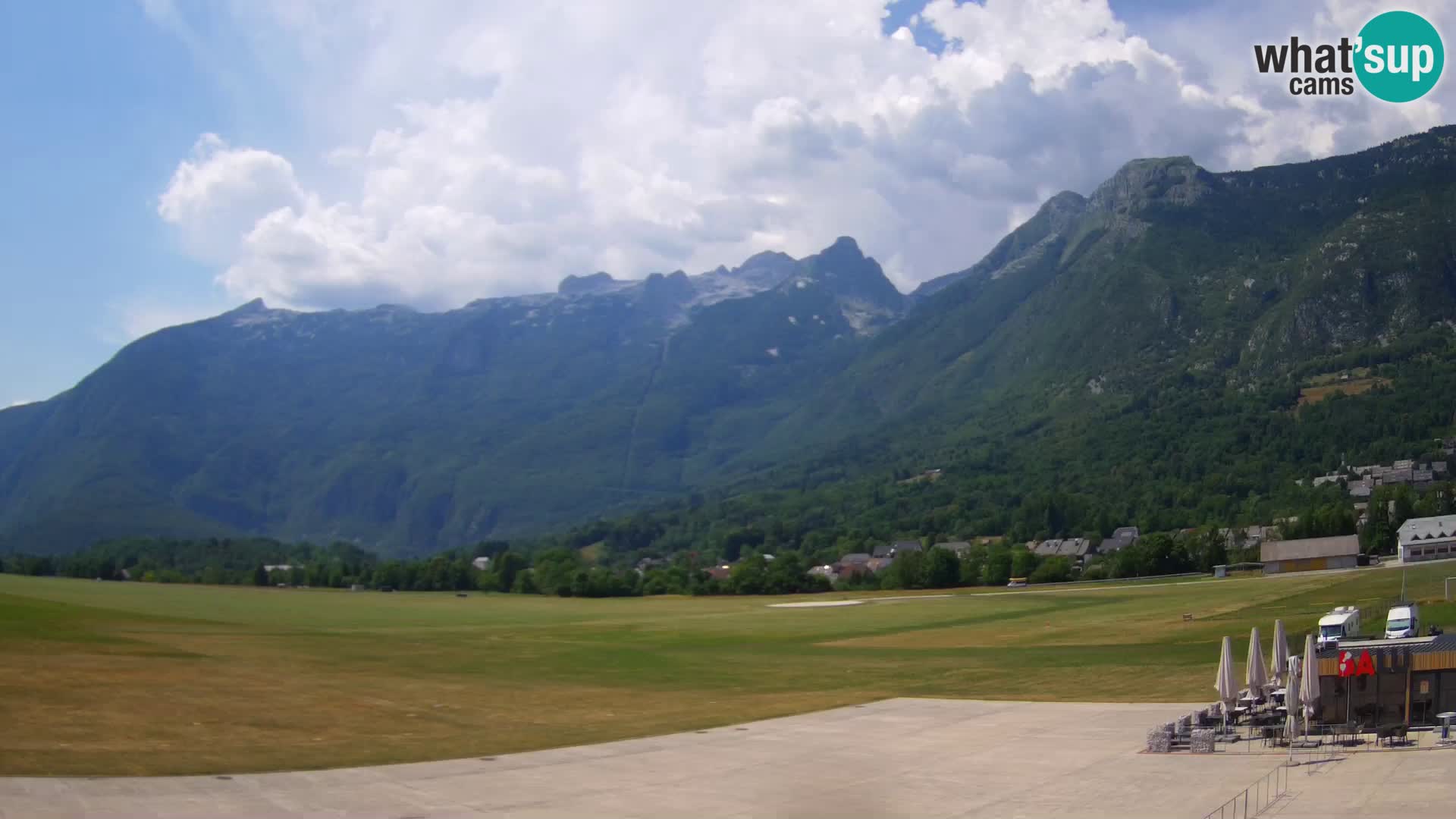 Live webcam Bovec airport – View to Kanin