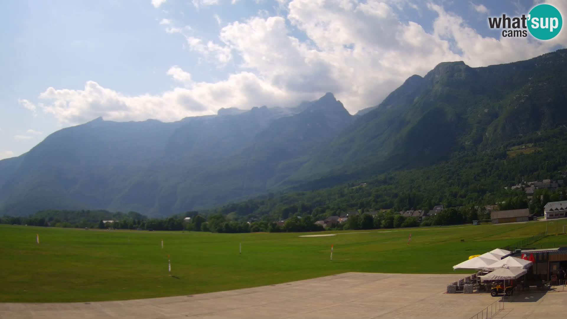 Live webcam Bovec airport – View to Kanin