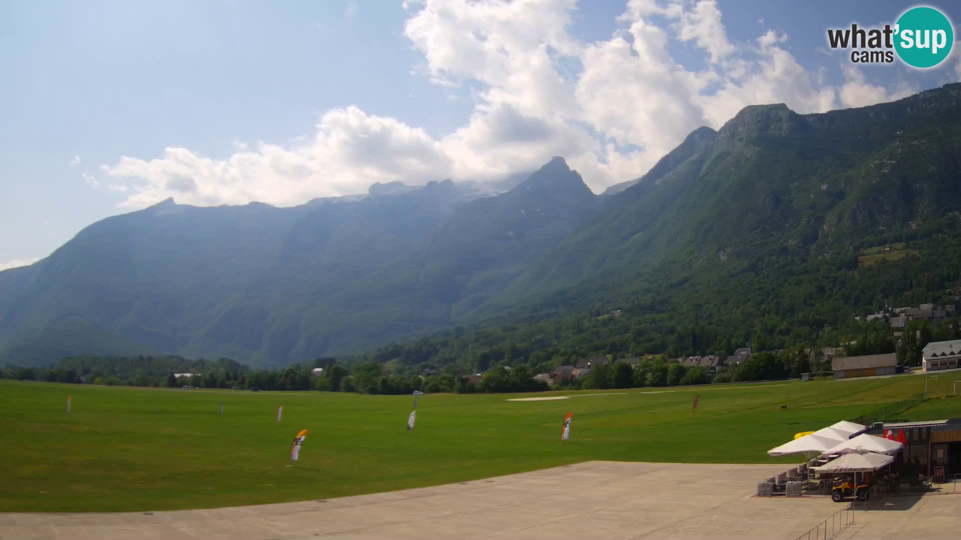 Live webcam Bovec airport – View to Kanin