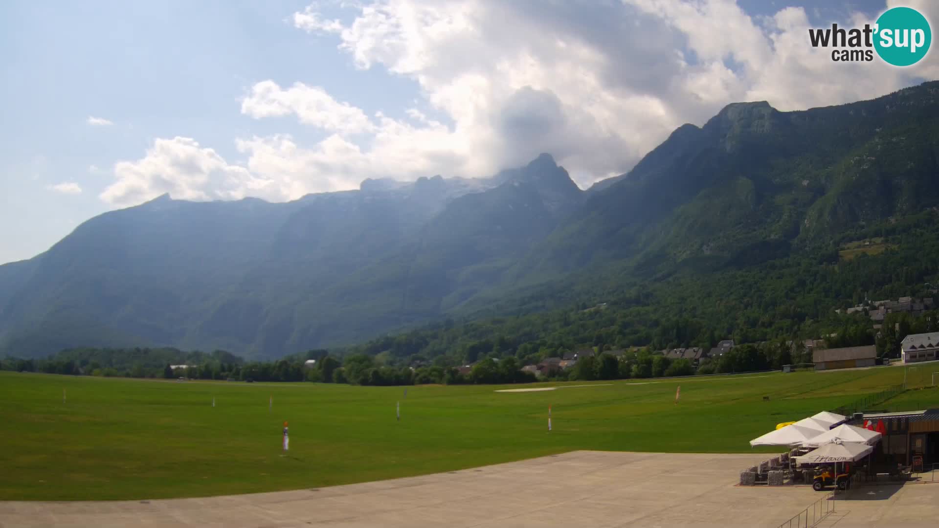 Live webcam Bovec airport – View to Kanin