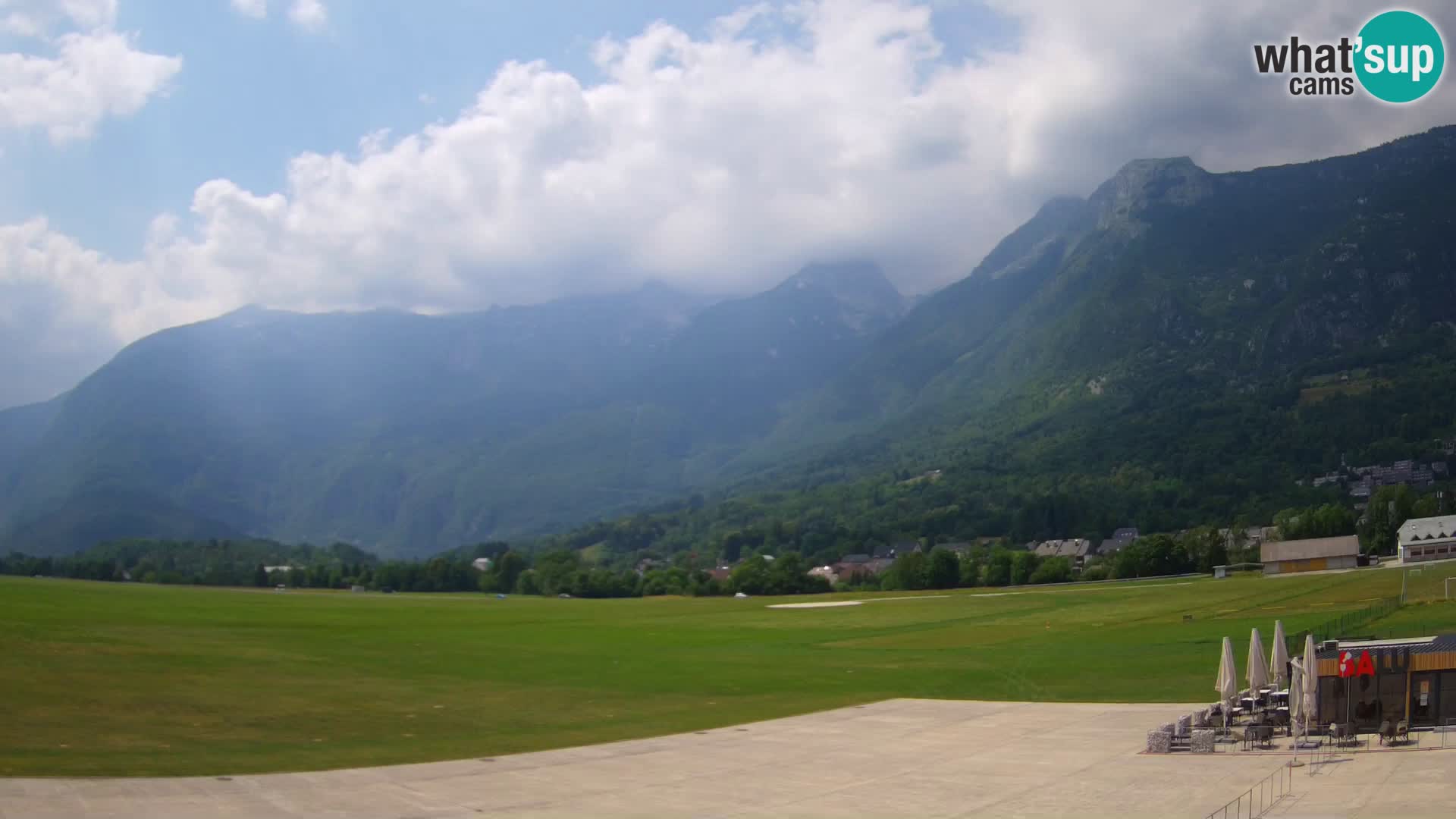 Live webcam Bovec airport – View to Kanin