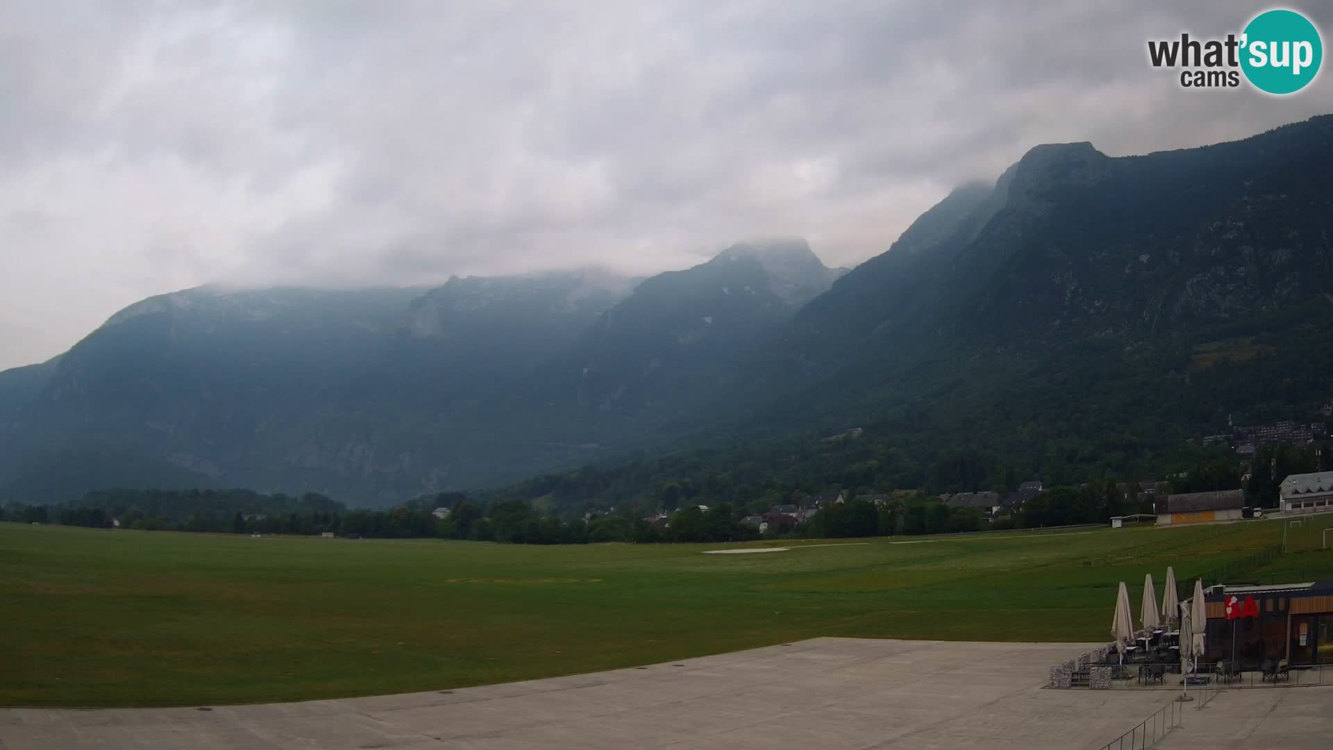 Spletna kamera letališče Bovec – pogled proti Kaninu