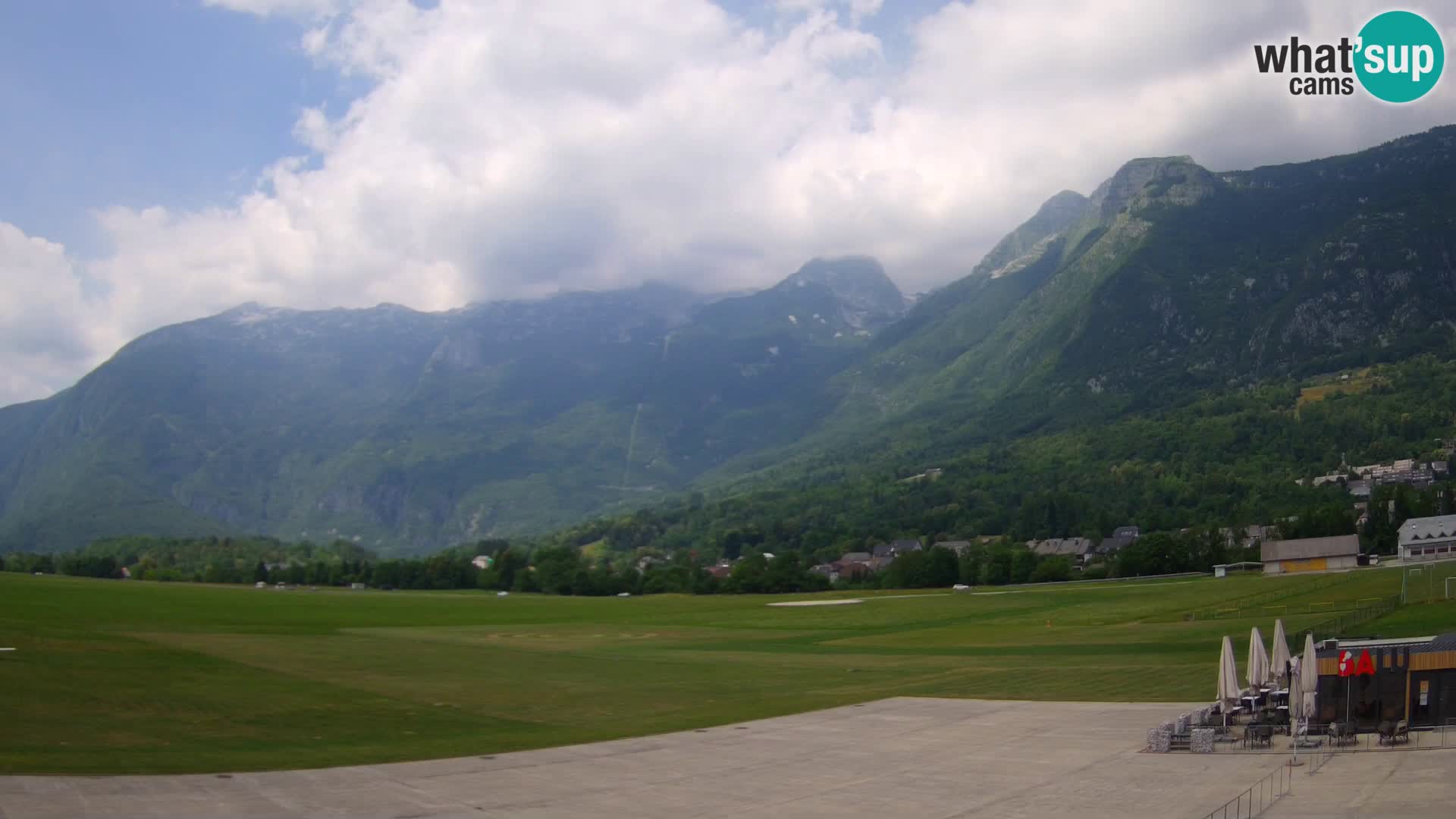 Webcam en direct Aéroport de Bovec – Vue sur Kanin