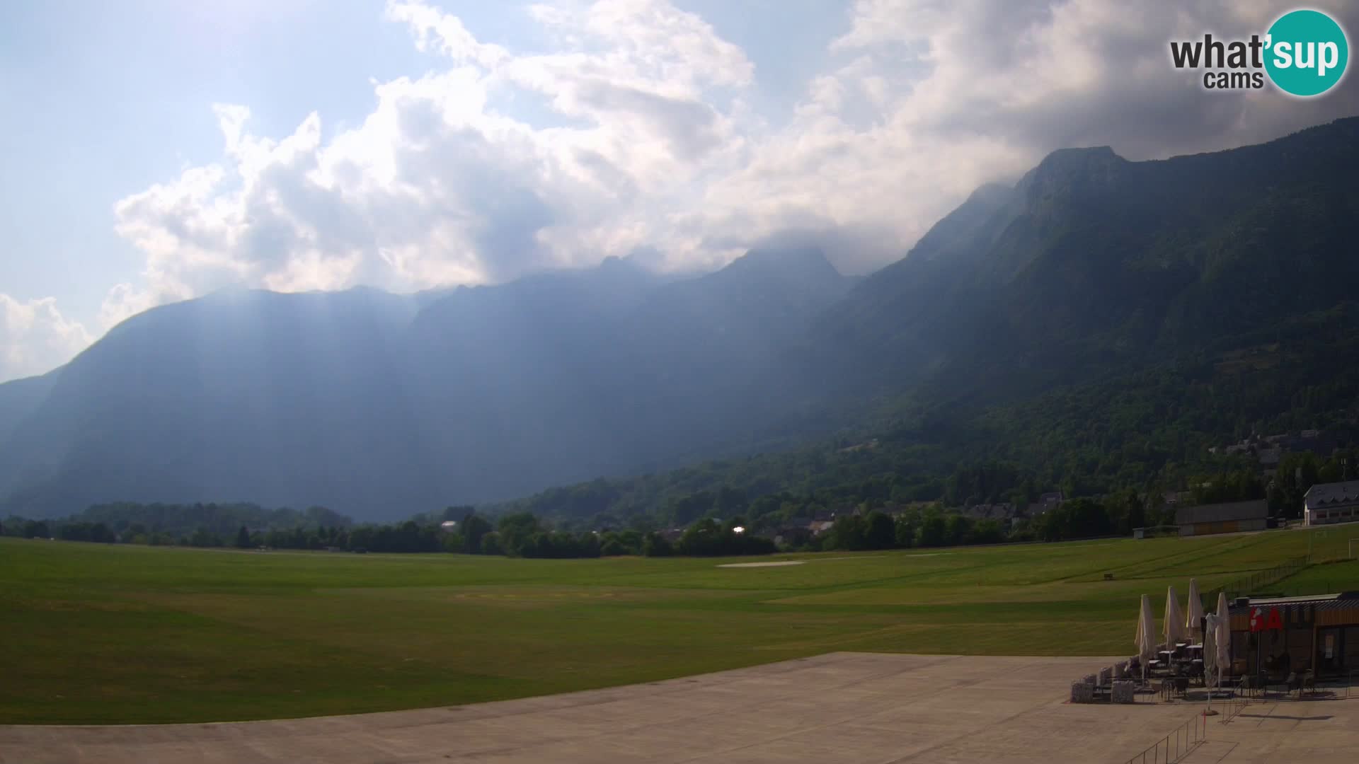 Live webcam Bovec airport – View to Kanin