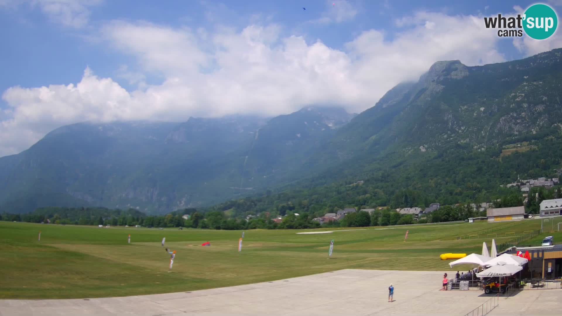 Live webcam Bovec airport – View to Kanin