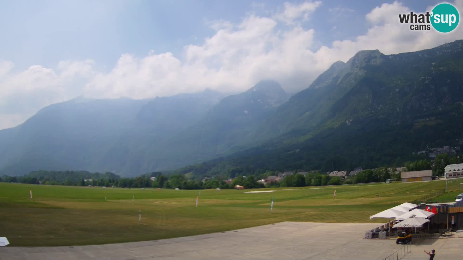Live webcam Bovec airport – View to Kanin