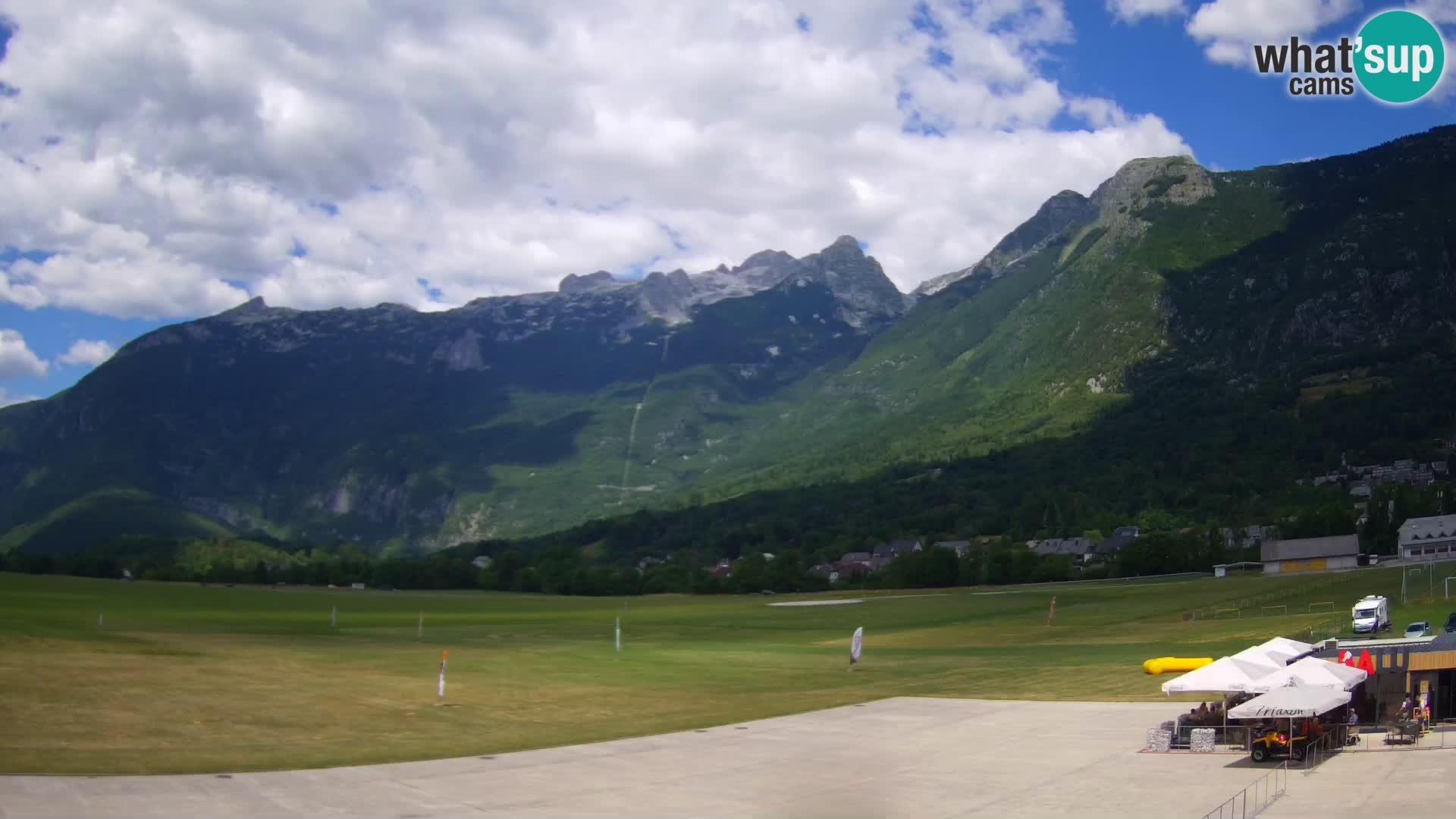 Live webcam Bovec airport – View to Kanin