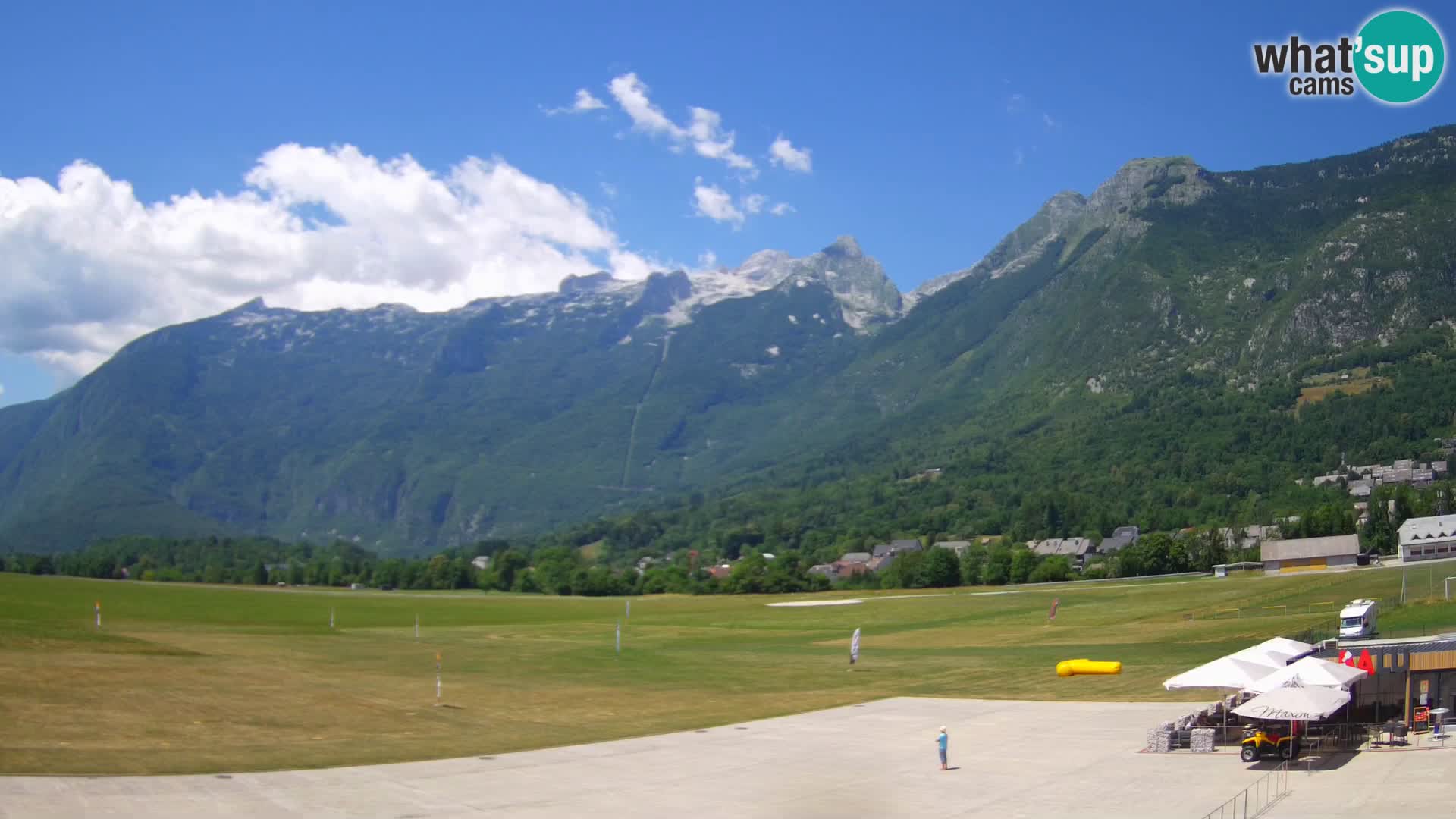 Live webcam Bovec airport – View to Kanin