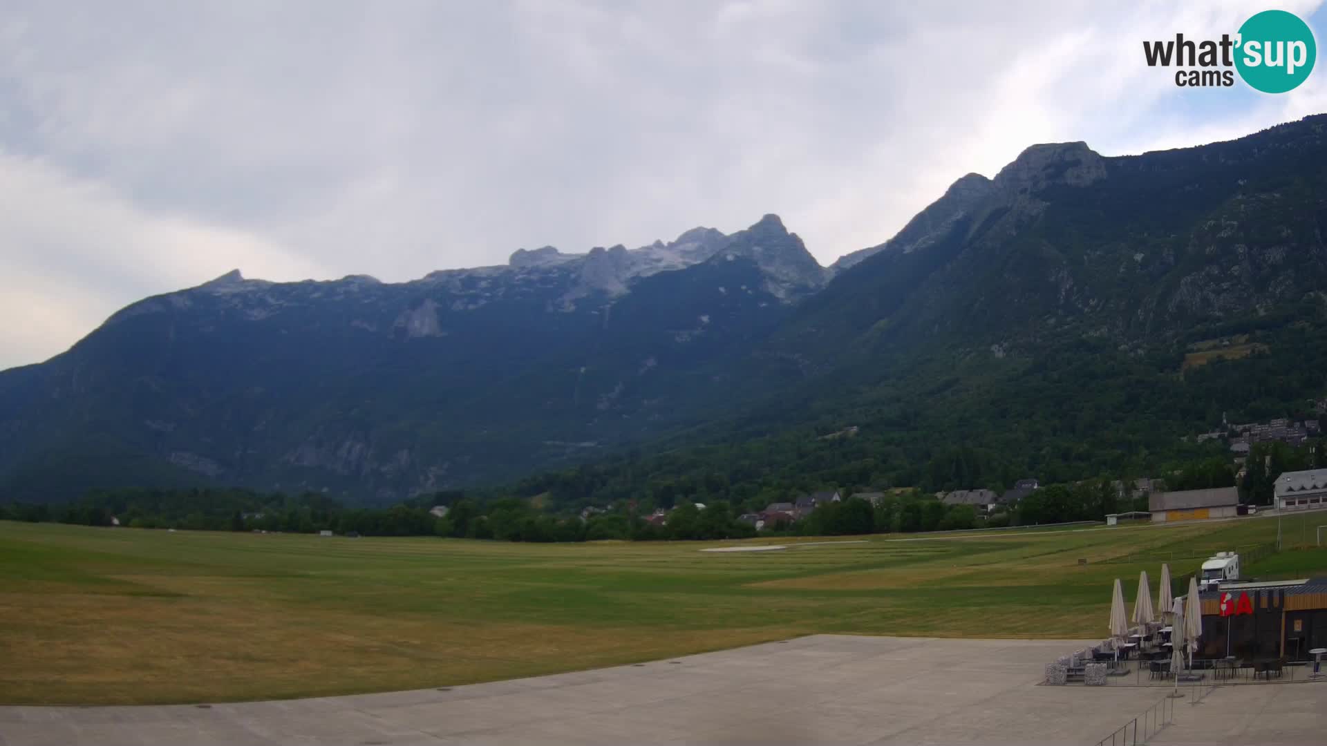 Live webcam Bovec airport – View to Kanin