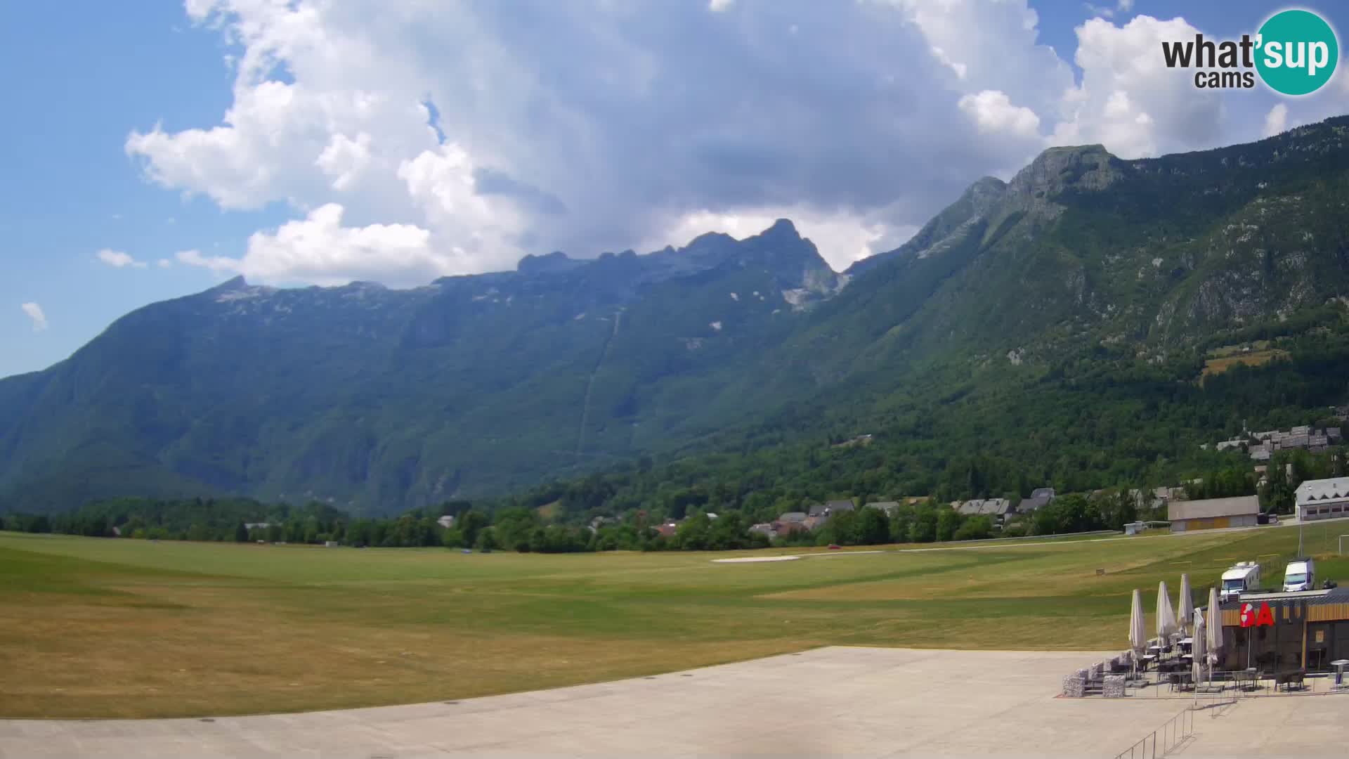 Live webcam Bovec airport – View to Kanin